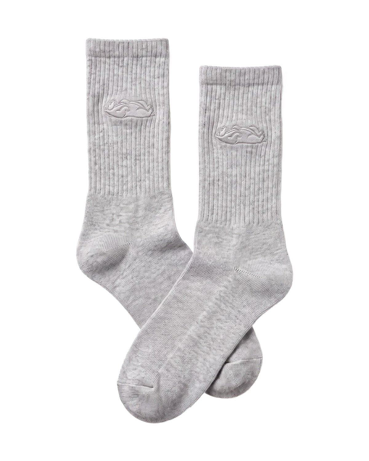 Burrow Sock in Grey Marl