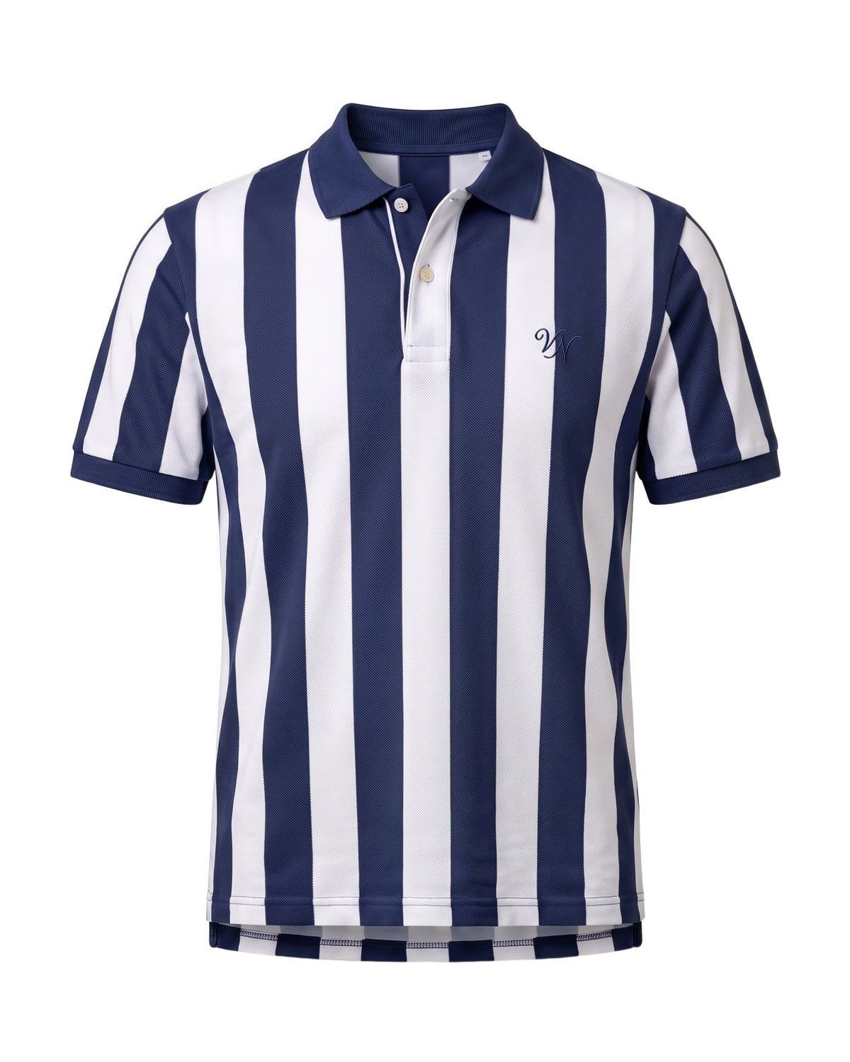 Cabana Stripe Polo in Navy