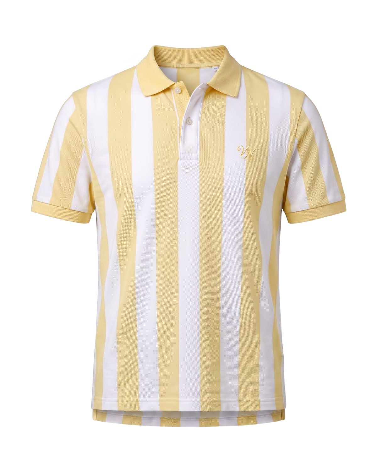 Cabana Stripe Polo in Lemon