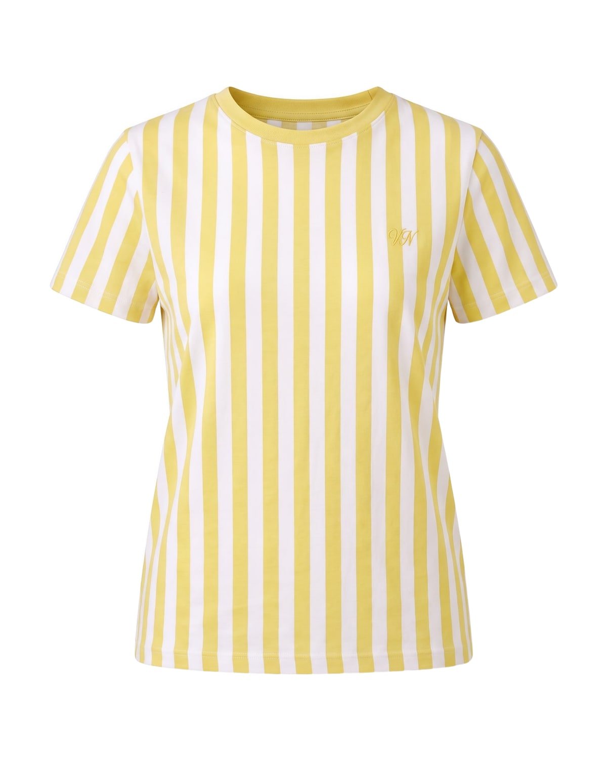 Cabana Stripe Tee in Lemon