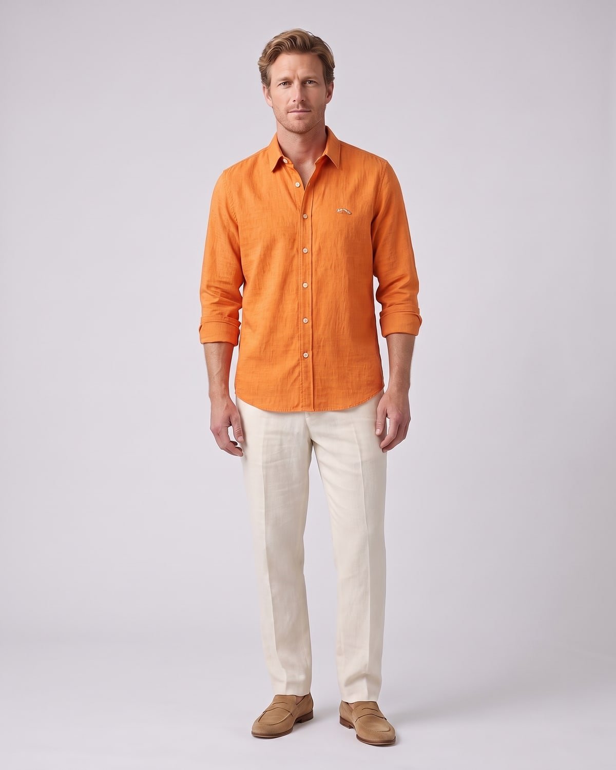 Corniche Linen Shirt, fabric detail