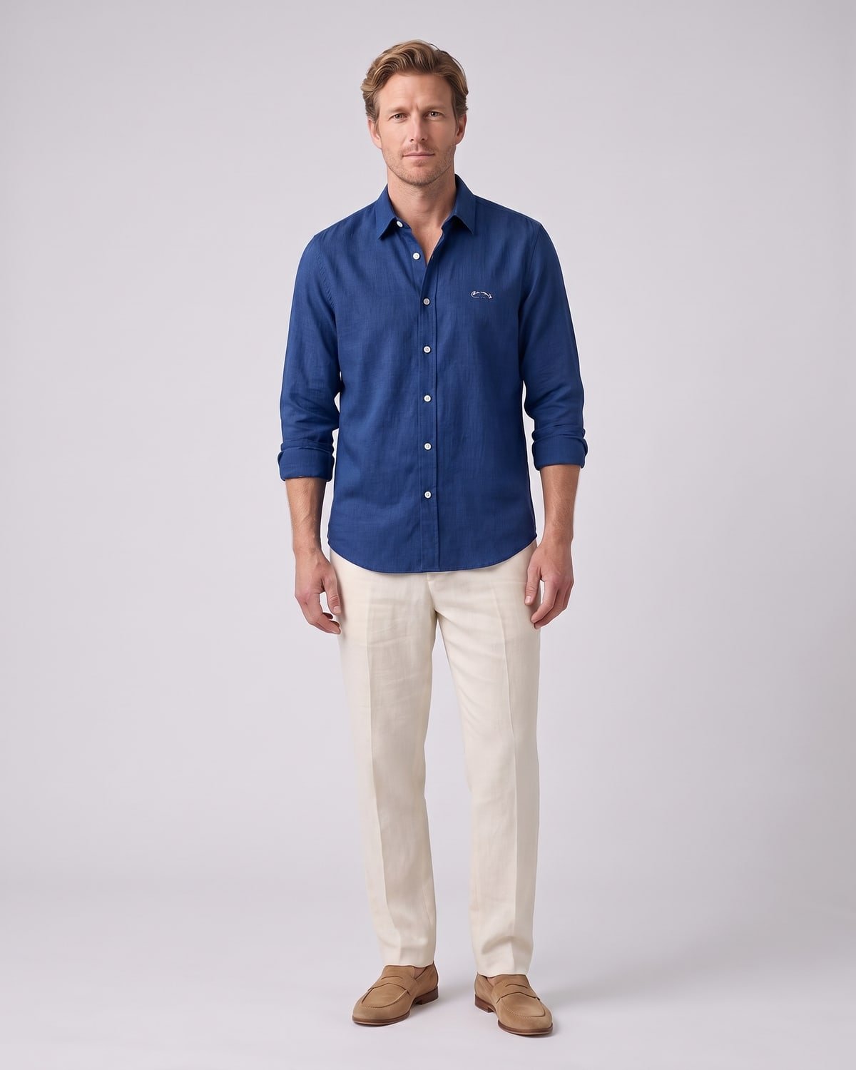 Corniche Linen Shirt, fabric detail