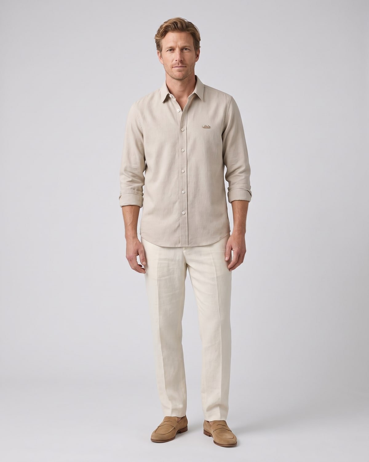 Corniche Linen Shirt, fabric detail