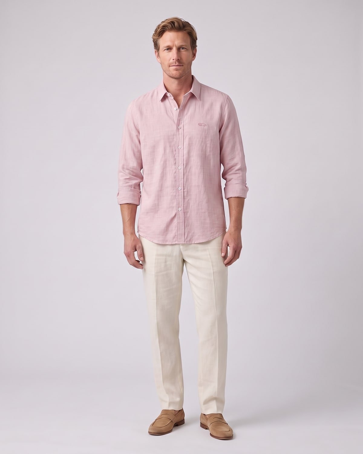 Corniche Linen Shirt, fabric detail
