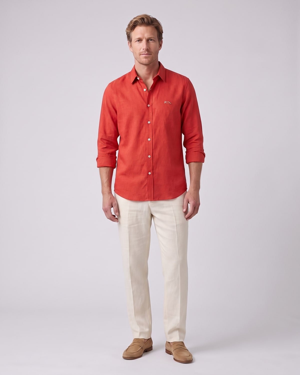 Corniche Linen Shirt, fabric detail