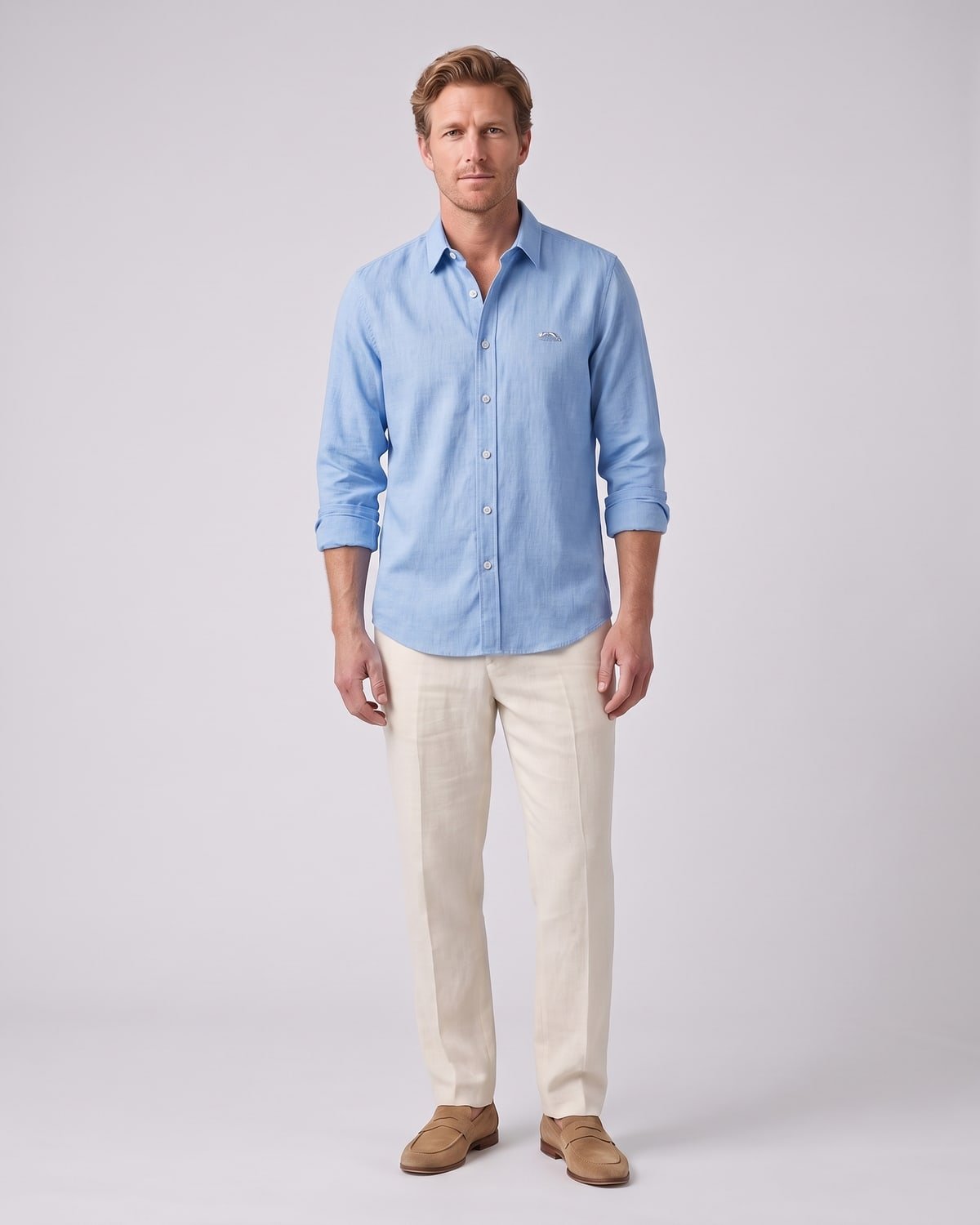 Corniche Linen Shirt, fabric detail
