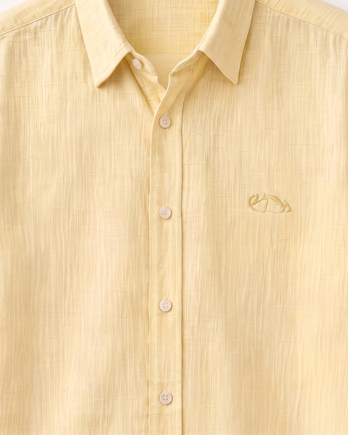 Corniche Linen Shirt, fabric detail