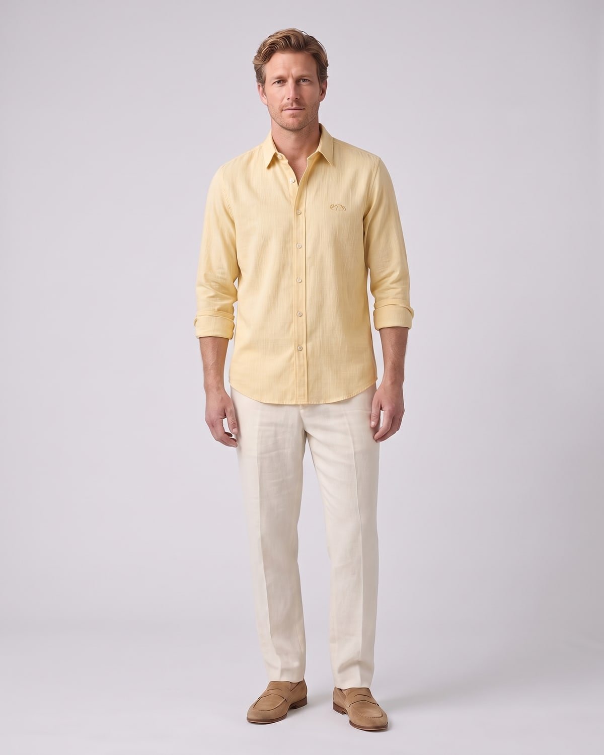 Corniche Linen Shirt, fabric detail