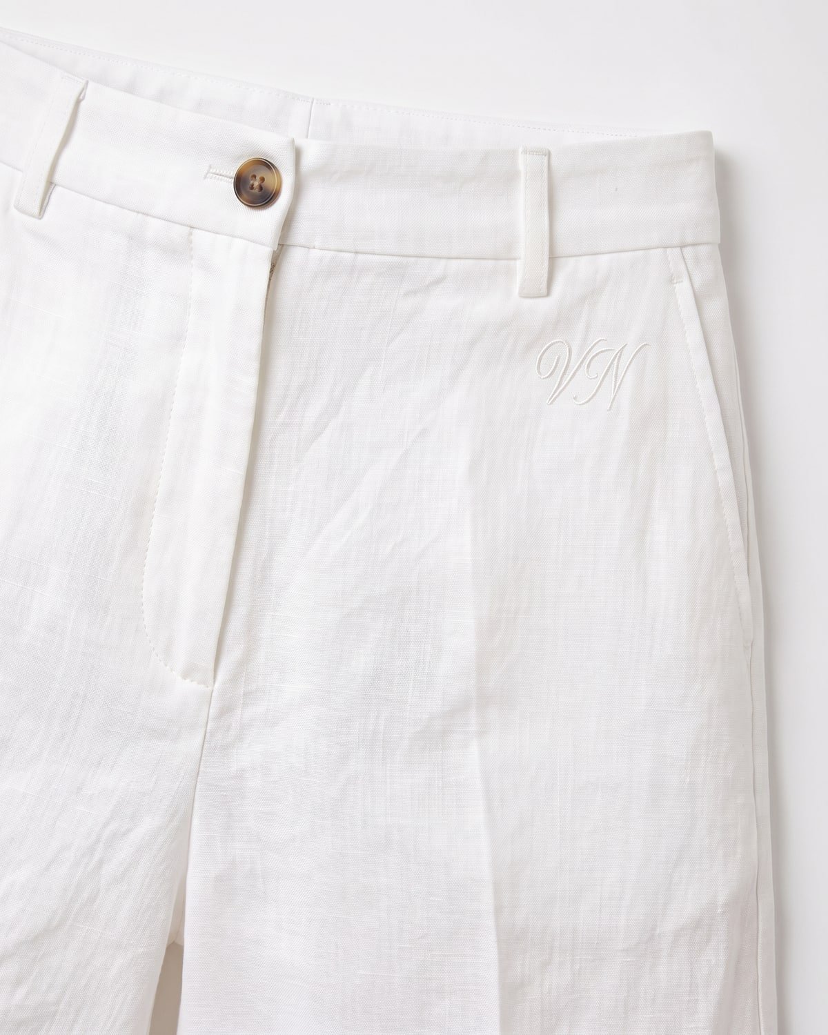 Esplanade Linen Short, fabric detail