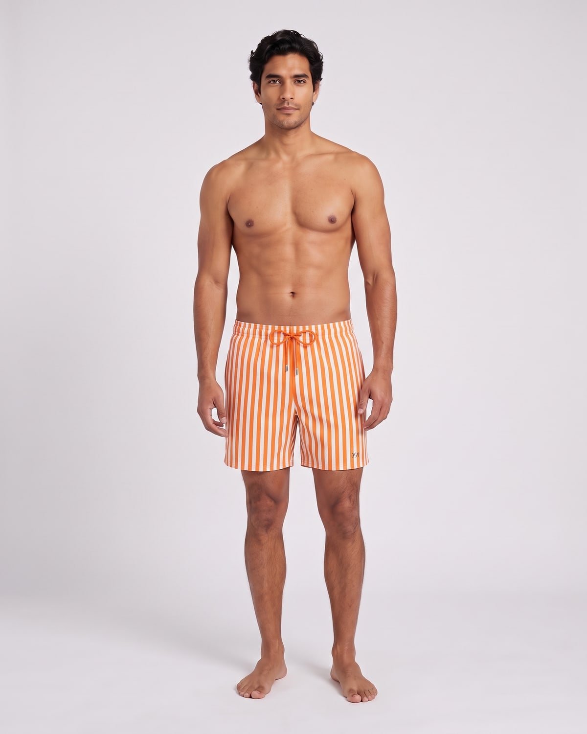 Lido Stripe Swim Short, fabric detail