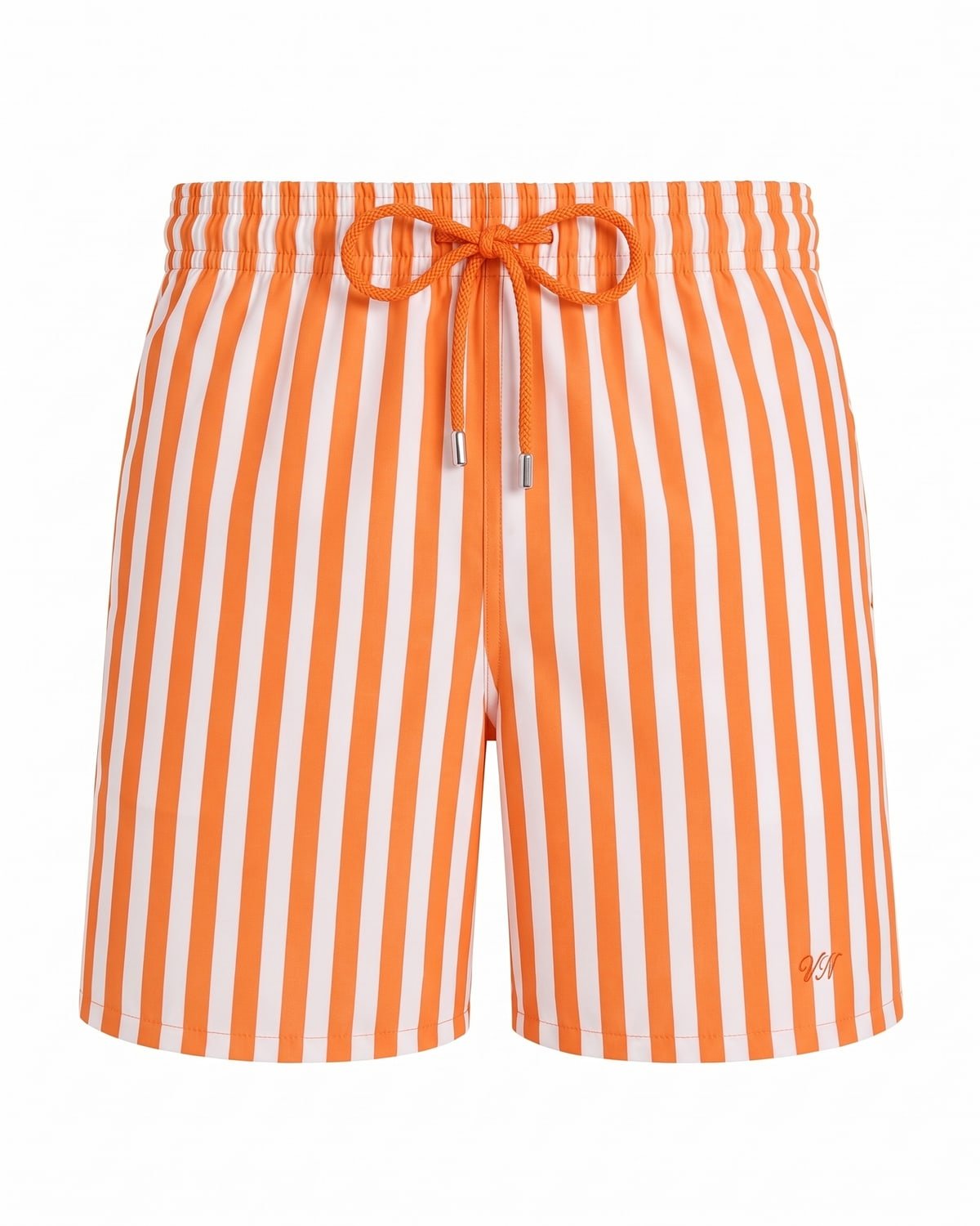 Lido Stripe Swim Short in Clementine Stripe