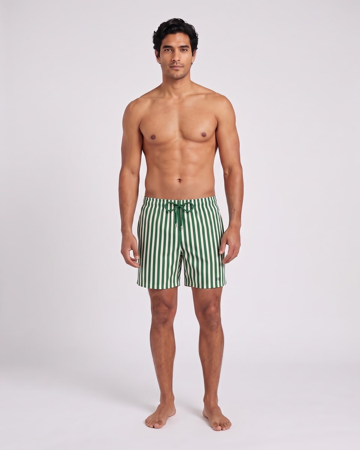 Lido Stripe Swim Short, fabric detail