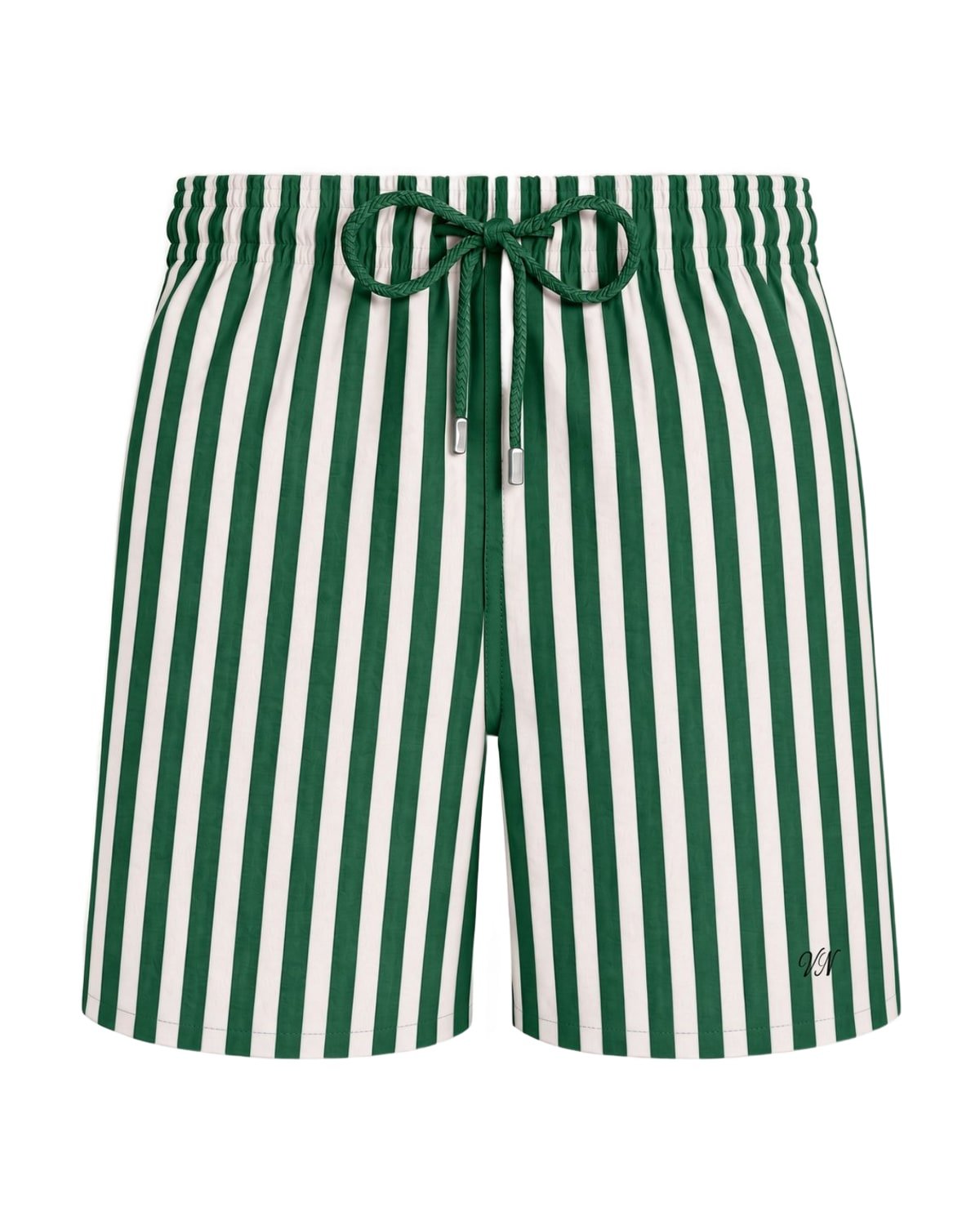 Lido Stripe Swim Short in Green Stripe