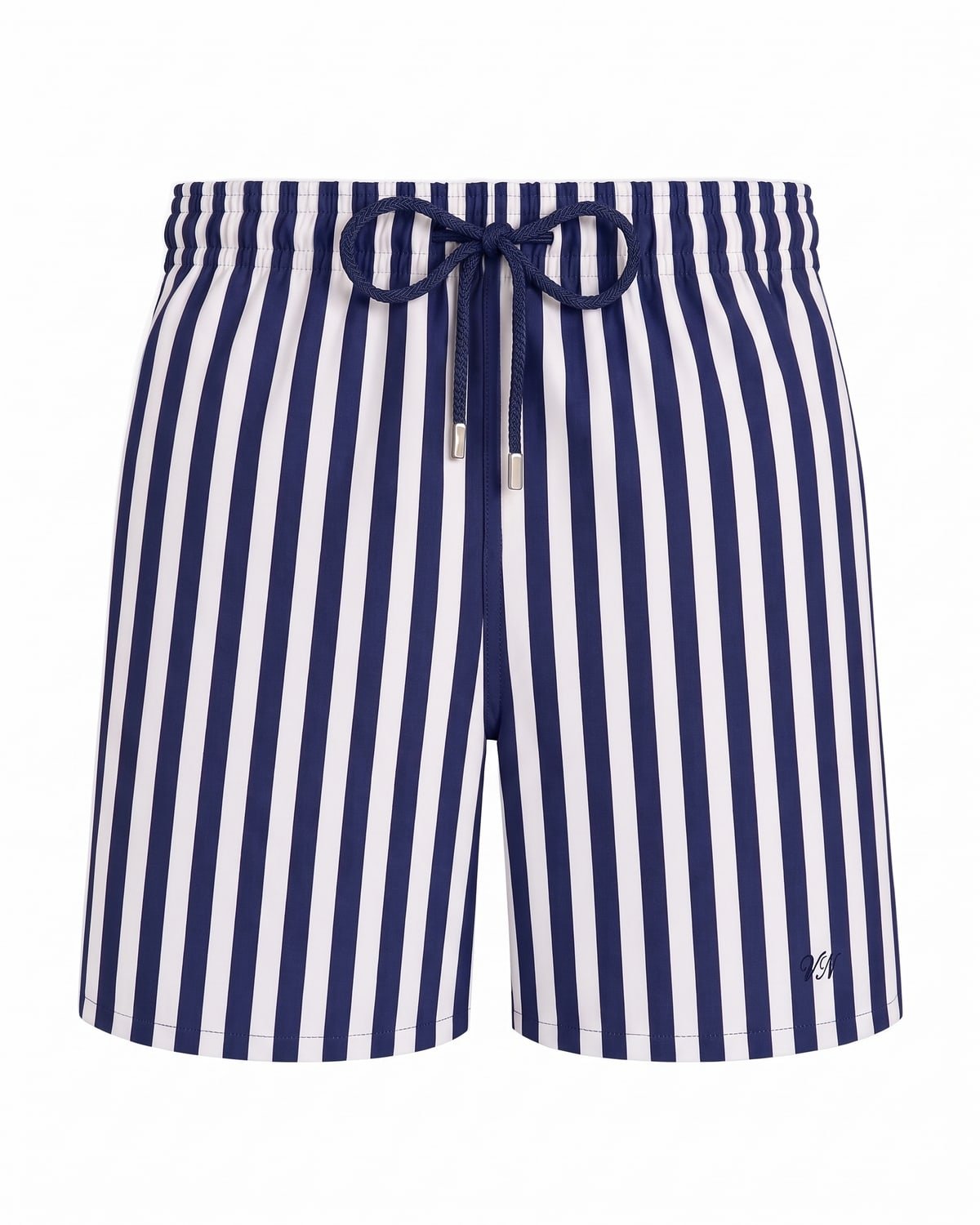Lido Stripe Swim Short in Navy Stripe