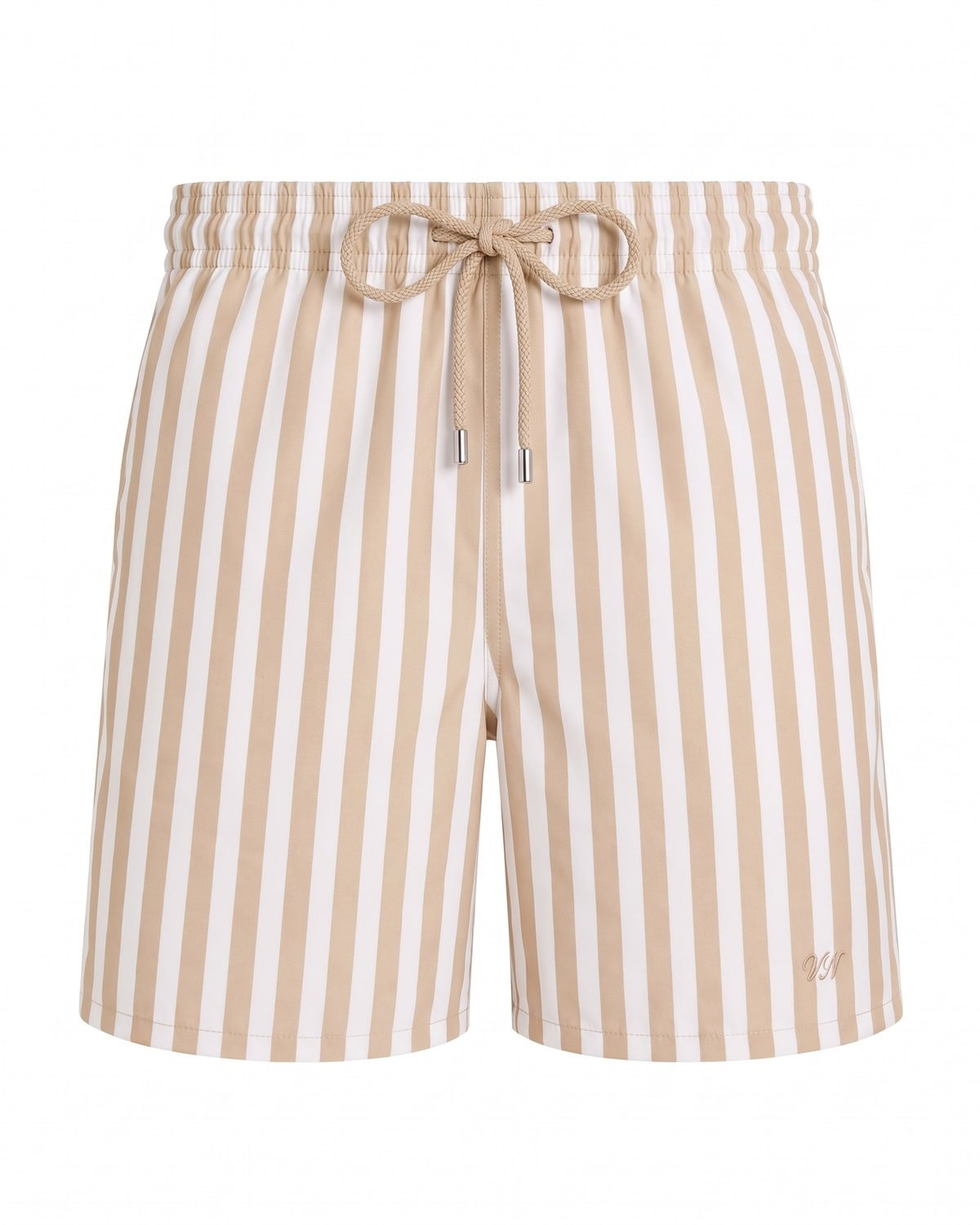 Lido Stripe Swim Short in Oat Stripe