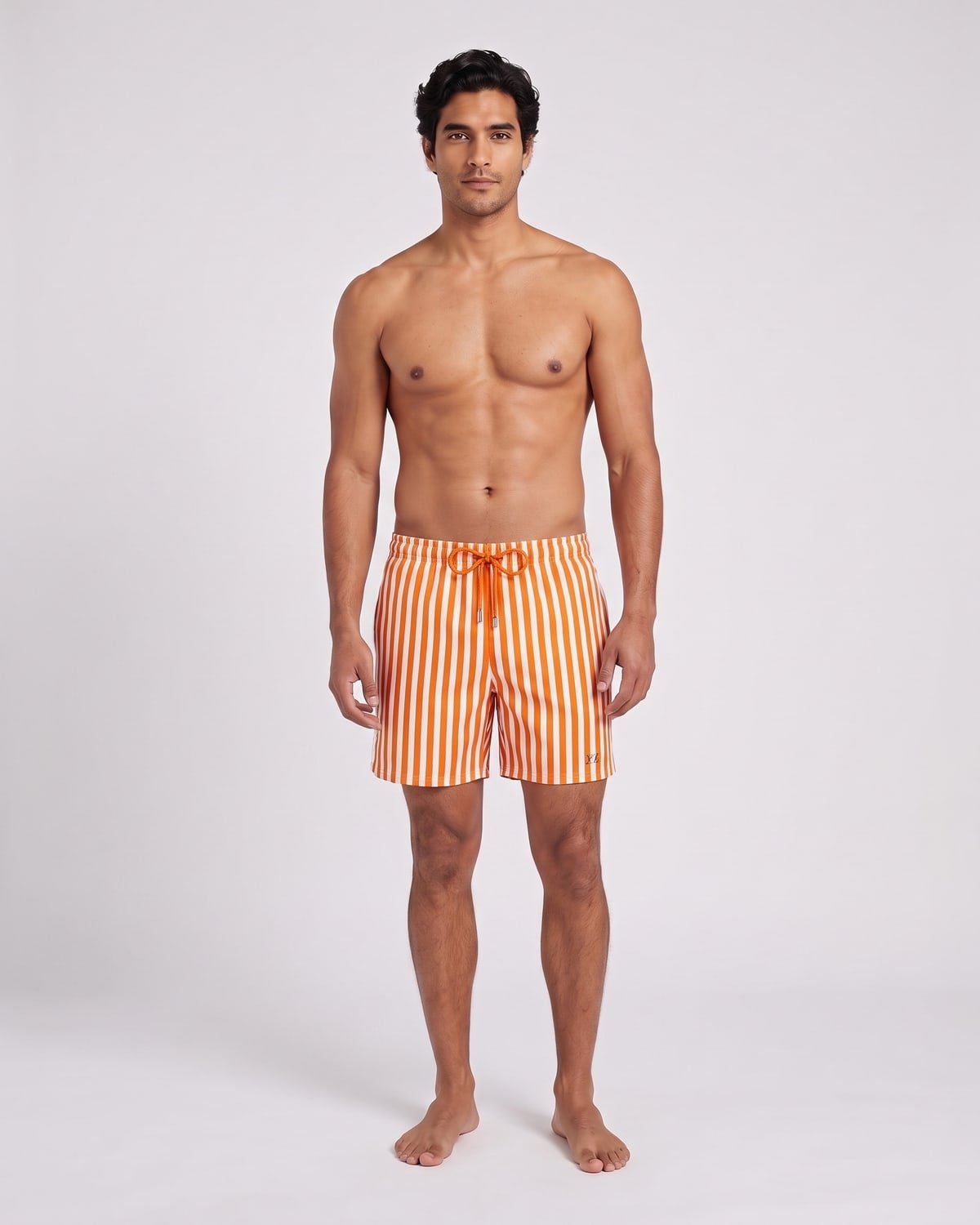 Lido Stripe Swim Short, fabric detail