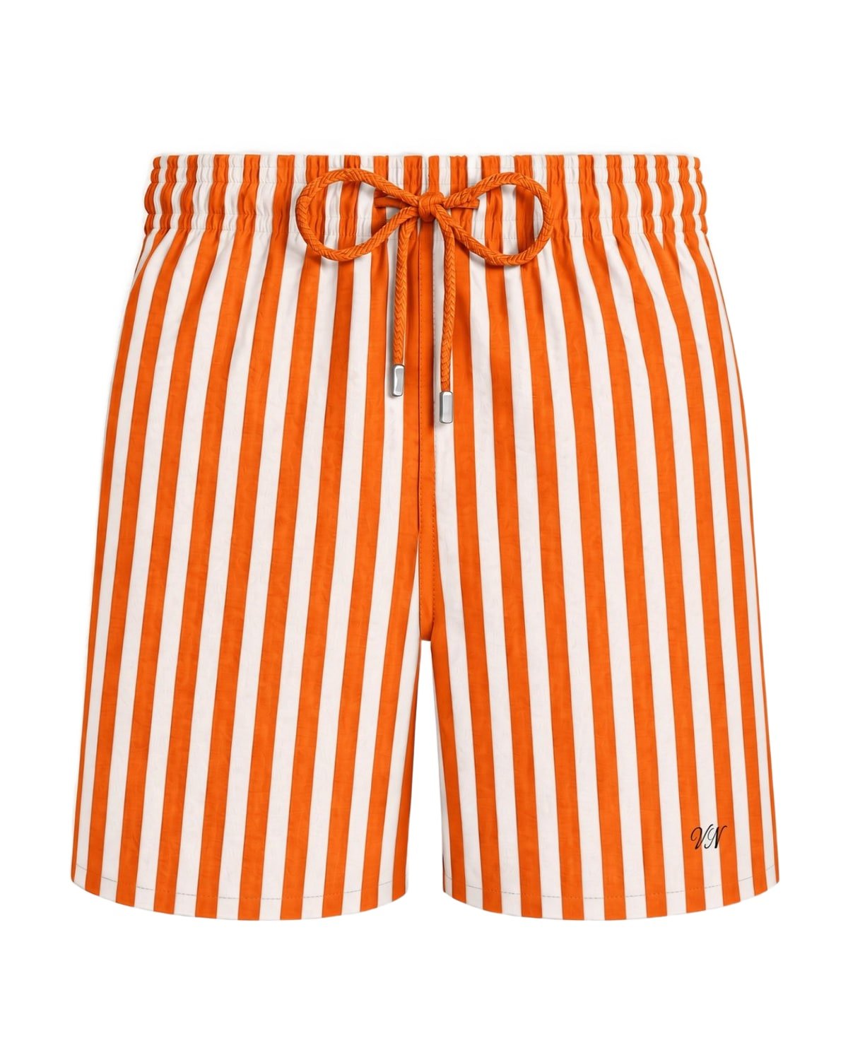 Lido Stripe Swim Short in Orange Stripe