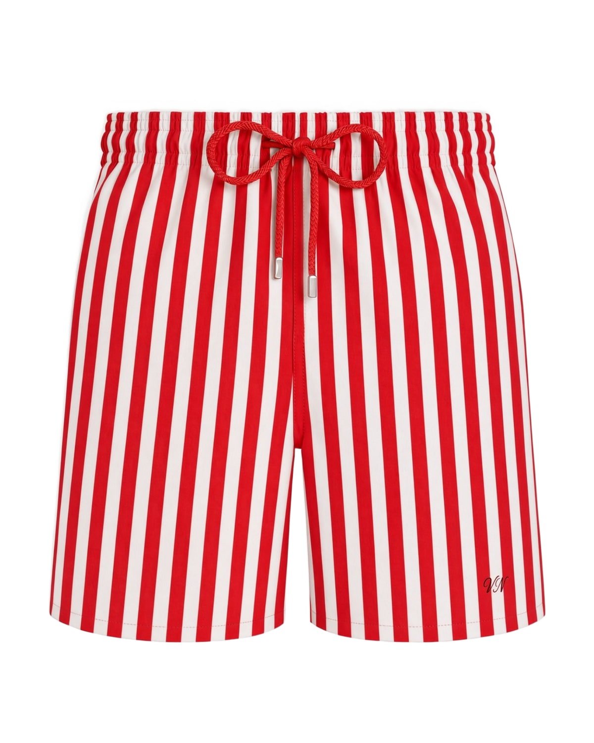 Lido Stripe Swim Short in Red Stripe