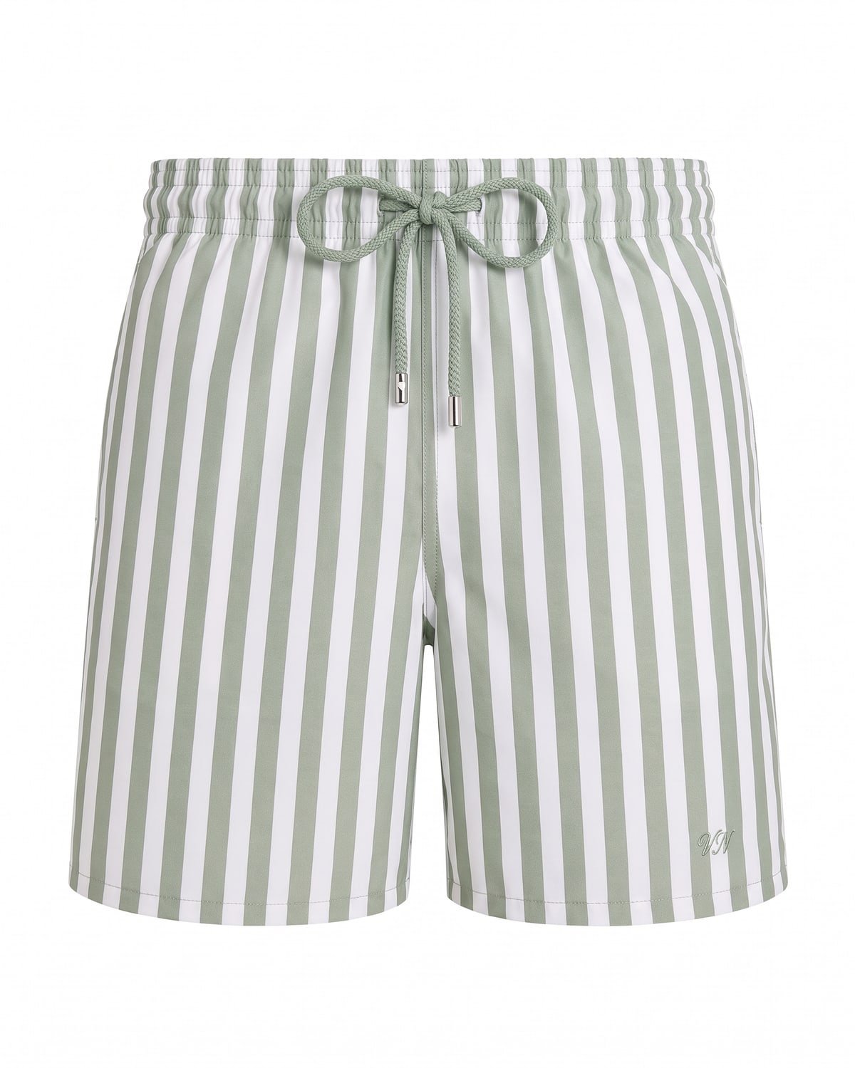 Lido Stripe Swim Short in Sage Stripe