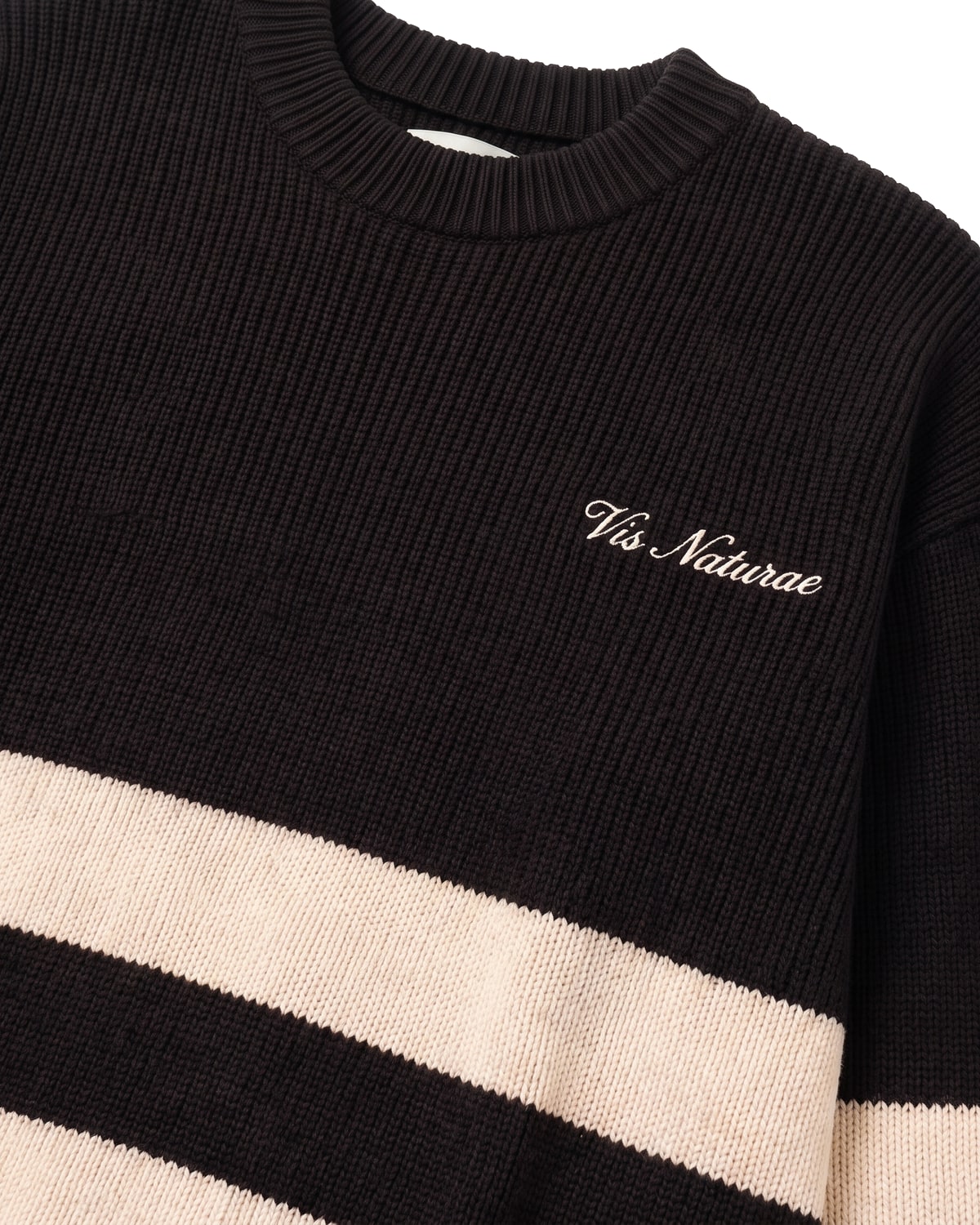 Mooring Stripe Crew, fabric detail