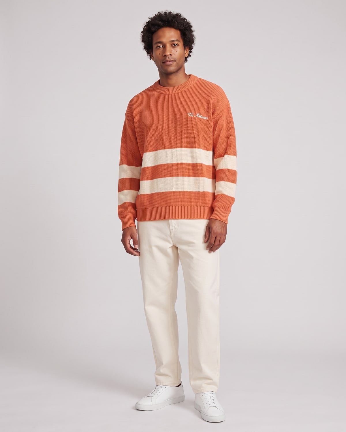 Mooring Stripe Crew, fabric detail