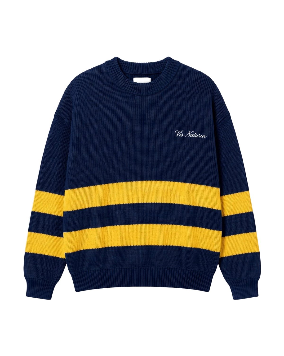 Mooring Stripe Crew in Navy / Yellow