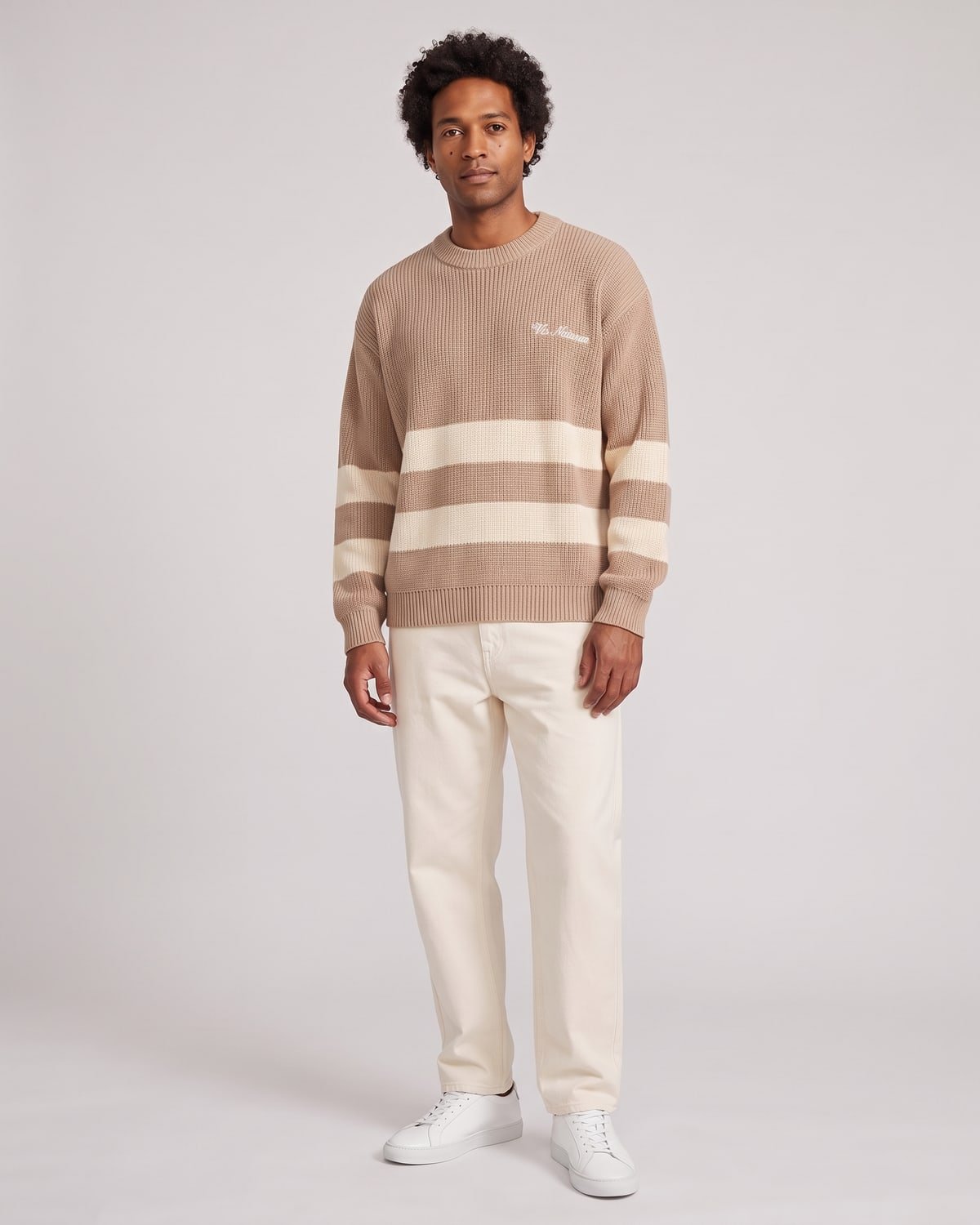 Mooring Stripe Crew, fabric detail