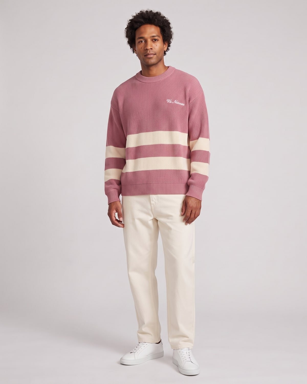 Mooring Stripe Crew, fabric detail