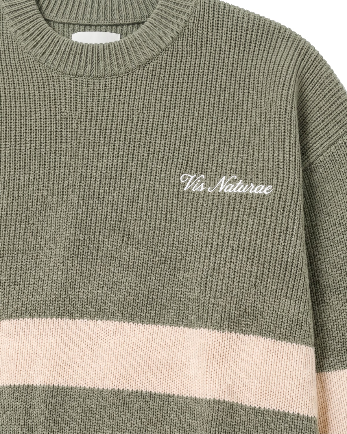 Mooring Stripe Crew, fabric detail