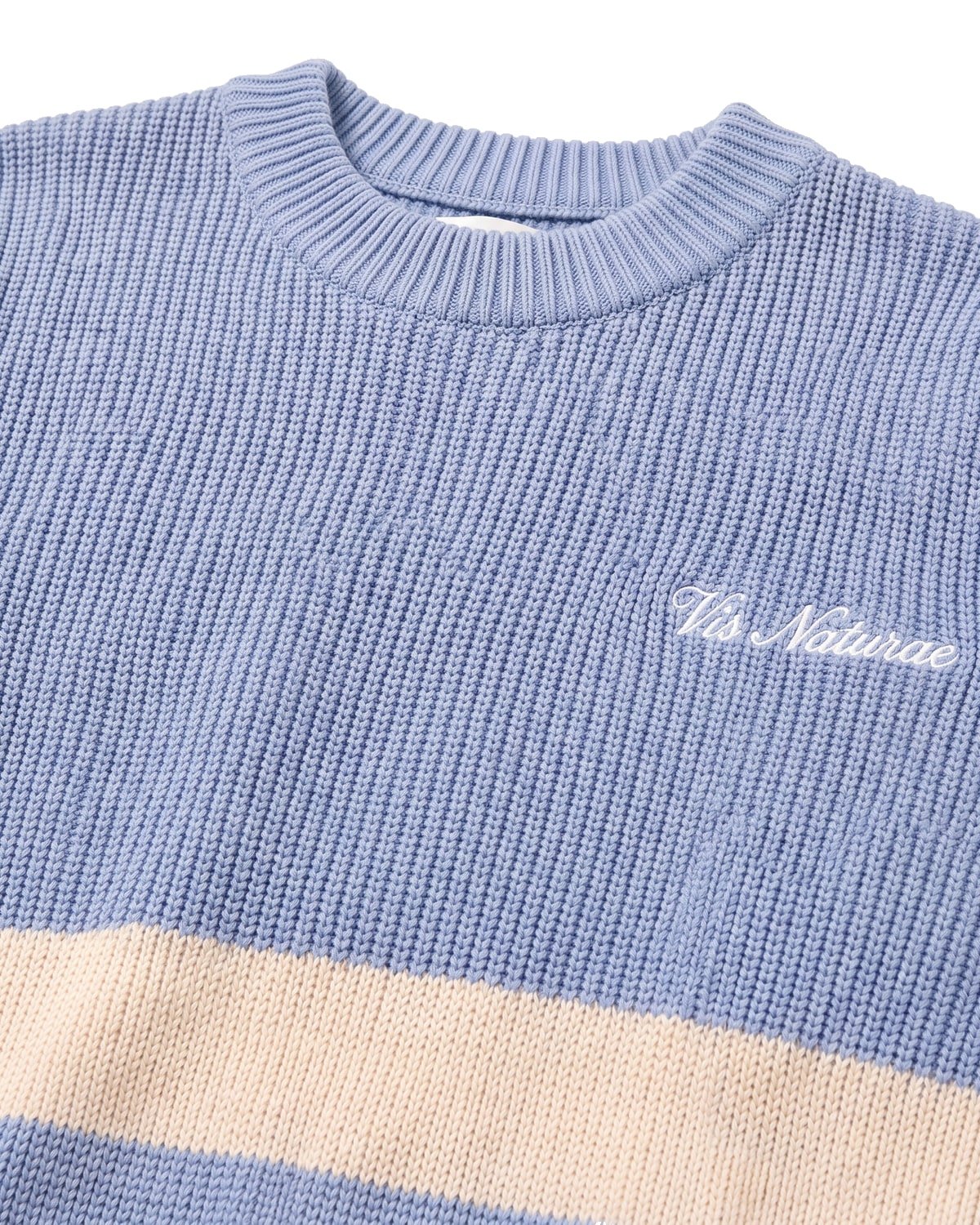 Mooring Stripe Crew, fabric detail