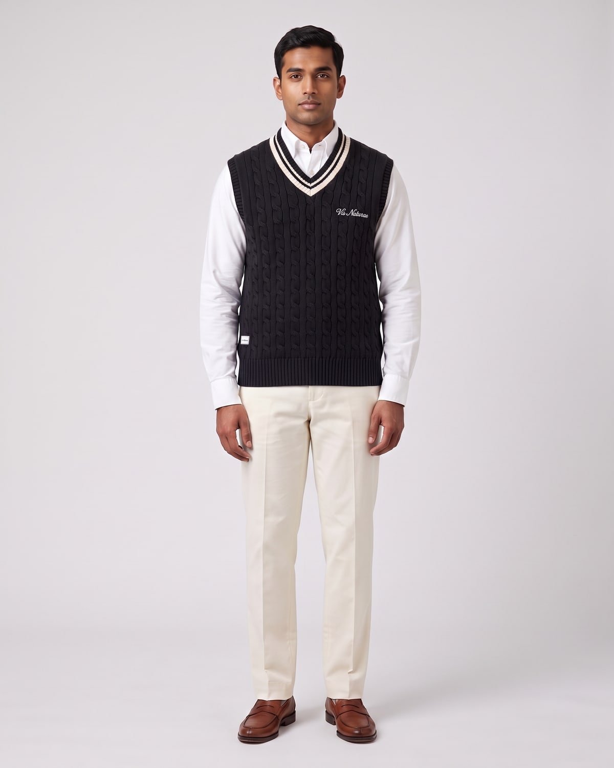Pavilion Cable Vest, fabric detail