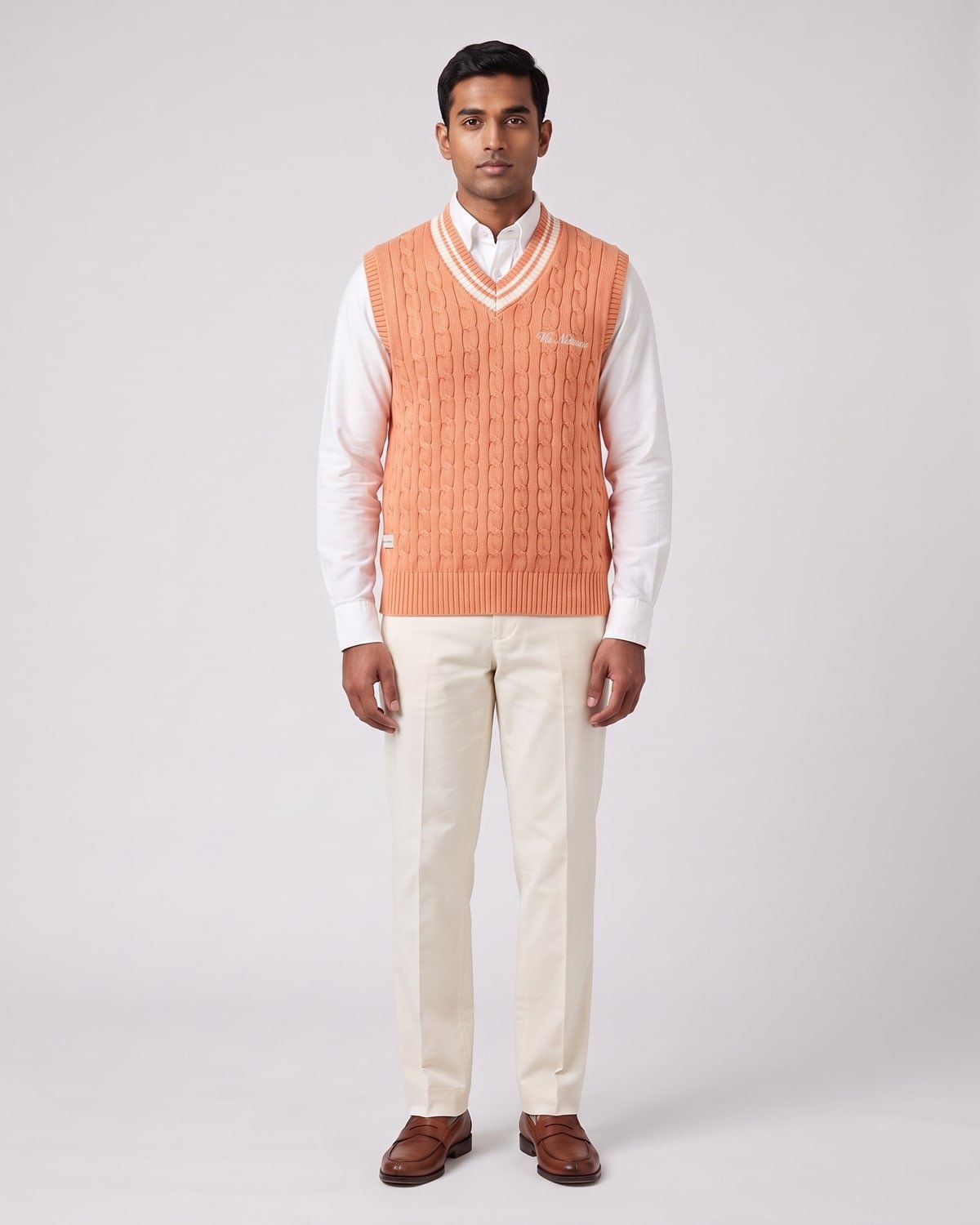 Pavilion Cable Vest, fabric detail