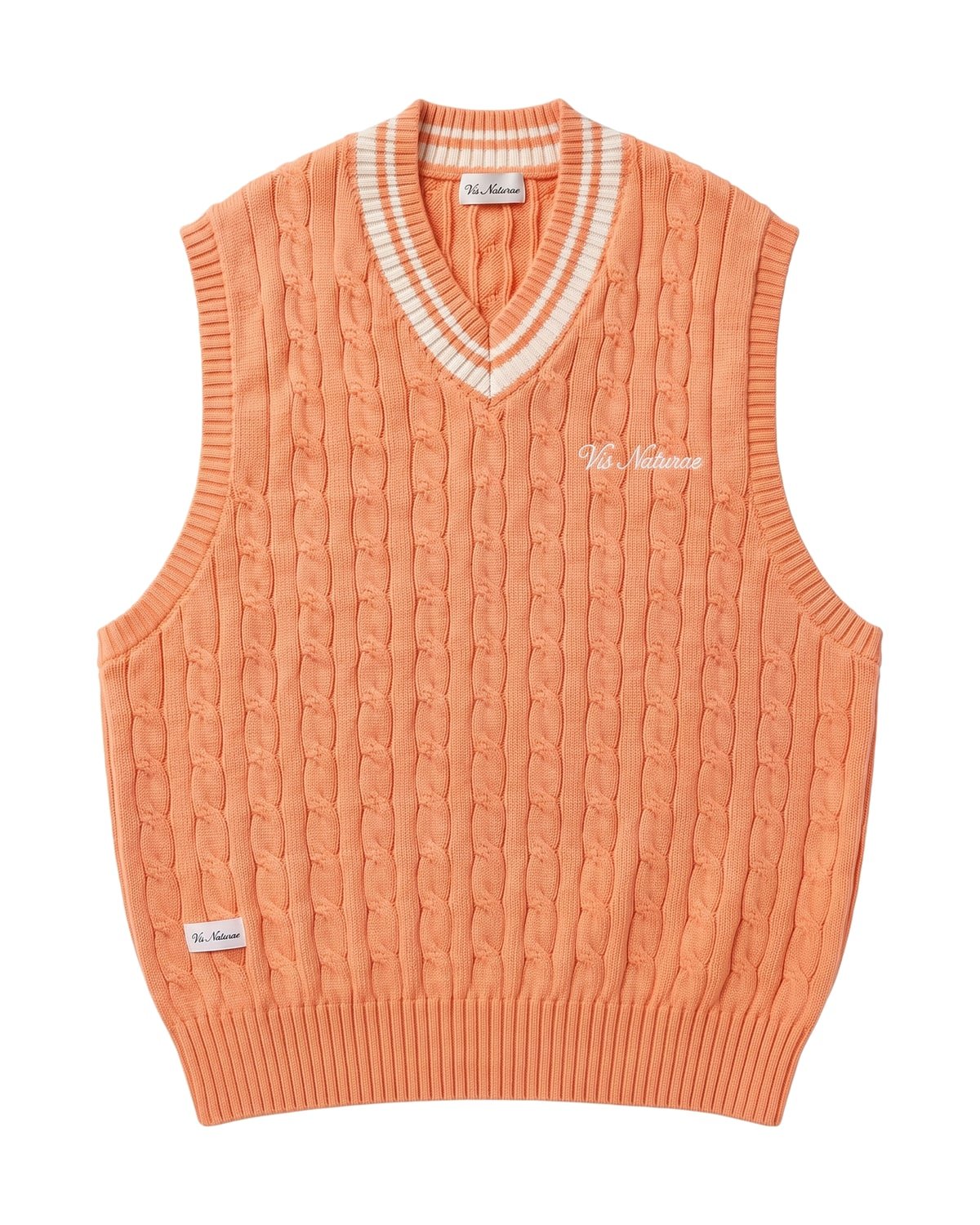 Pavilion Cable Vest in Clementine