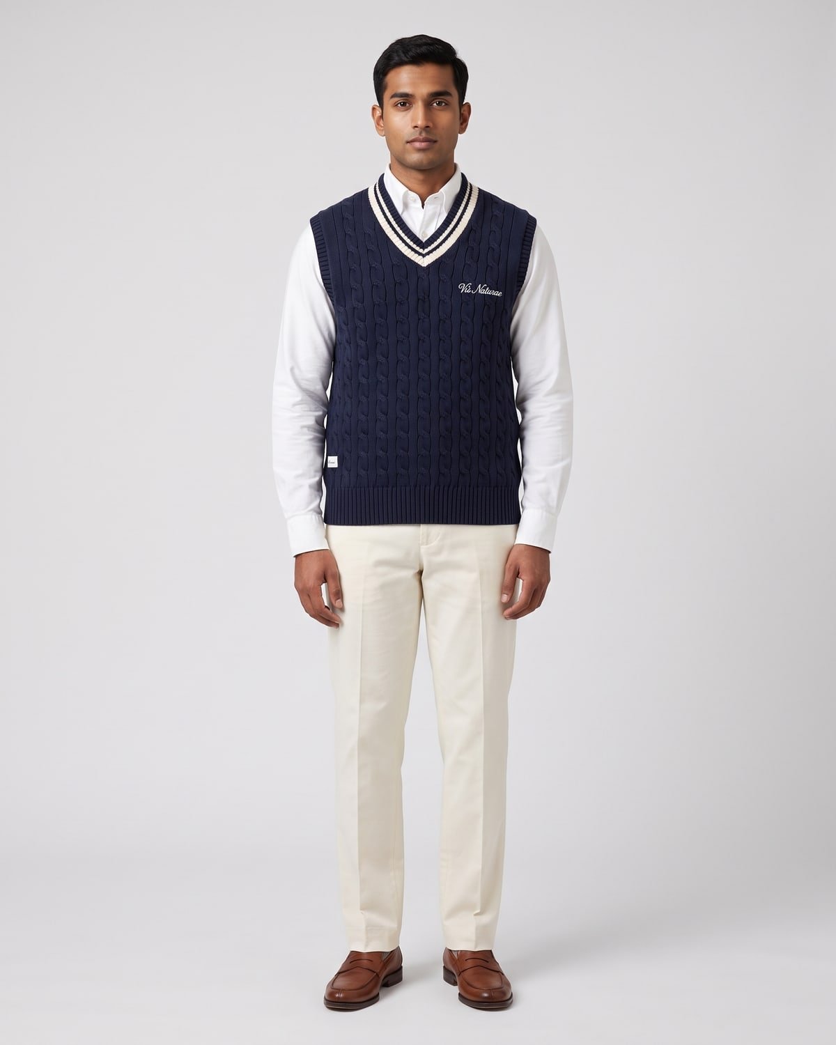 Pavilion Cable Vest, fabric detail
