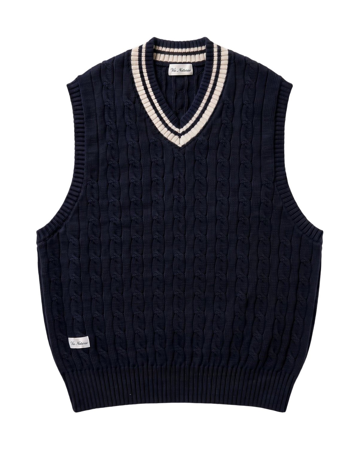 Pavilion Cable Vest in Navy