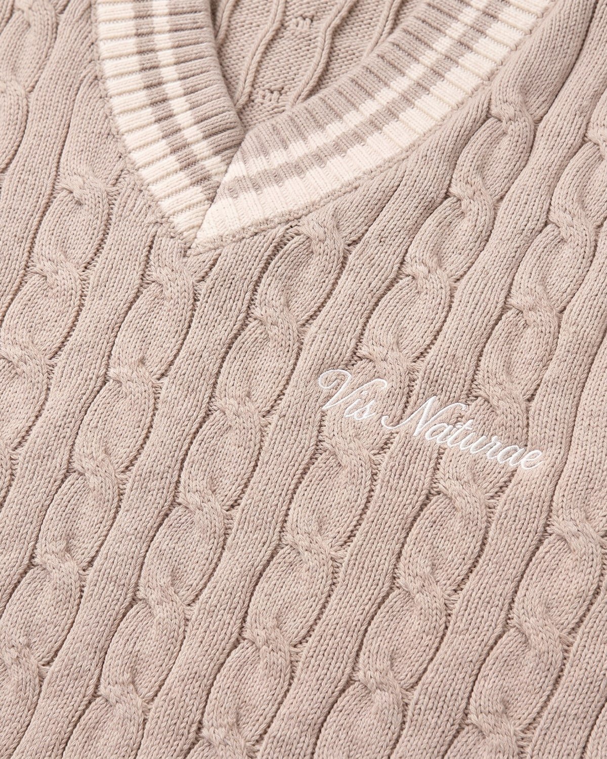 Pavilion Cable Vest, fabric detail