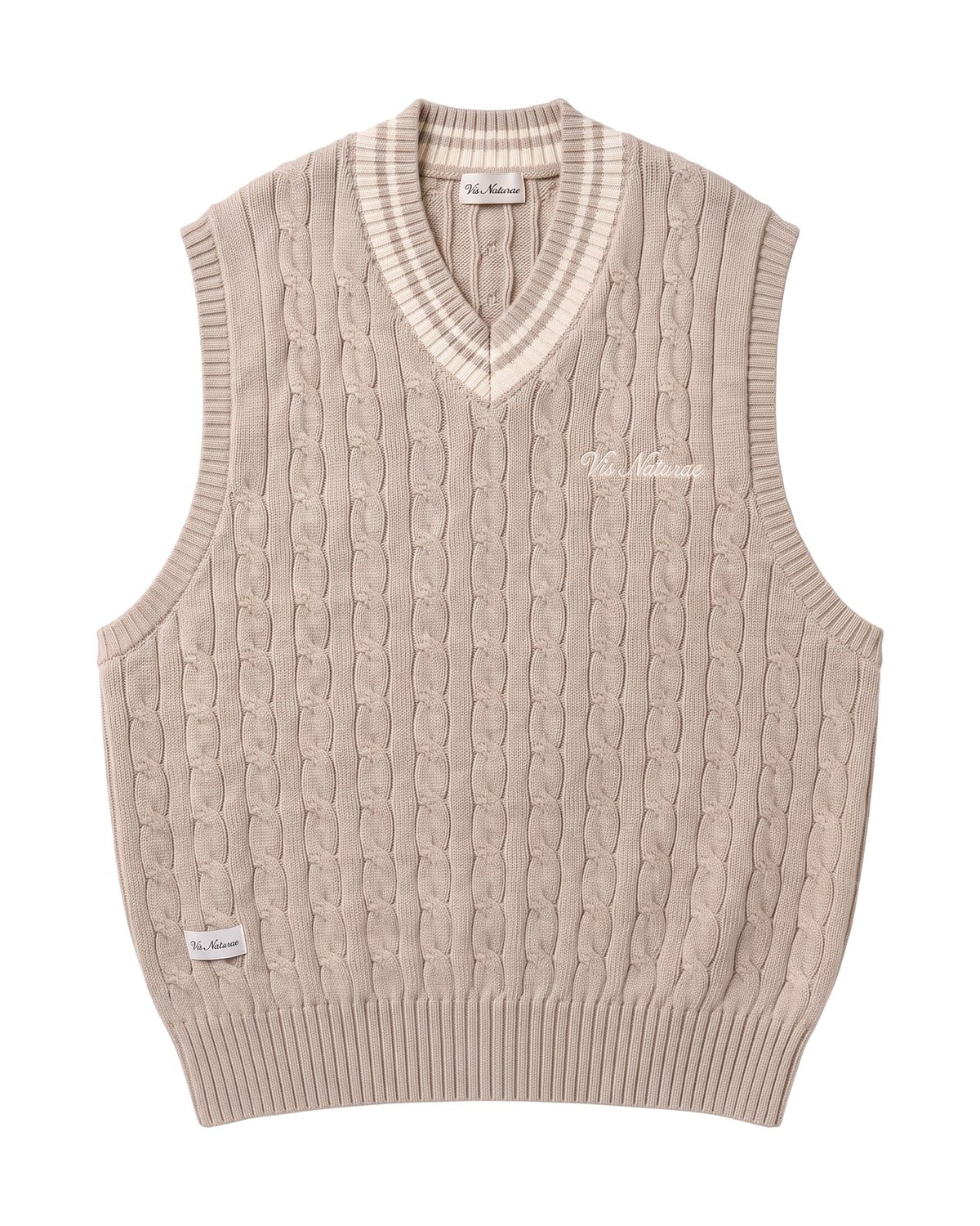 Pavilion Cable Vest in Oat
