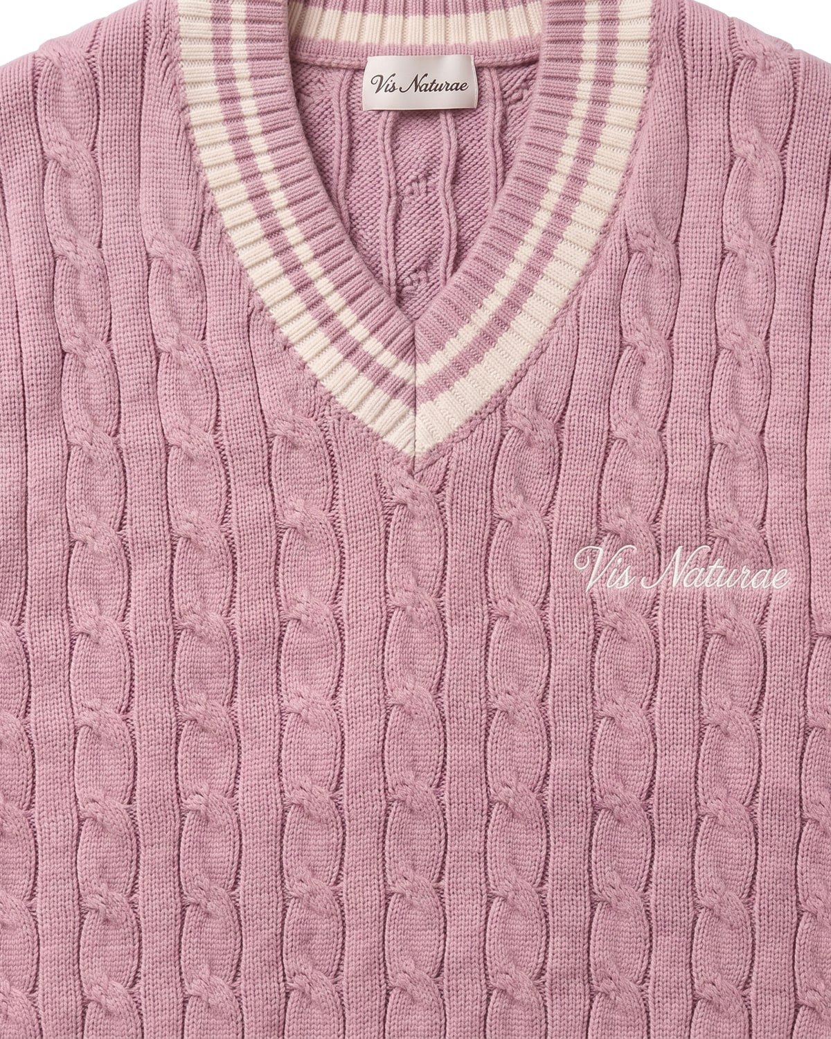 Pavilion Cable Vest, fabric detail