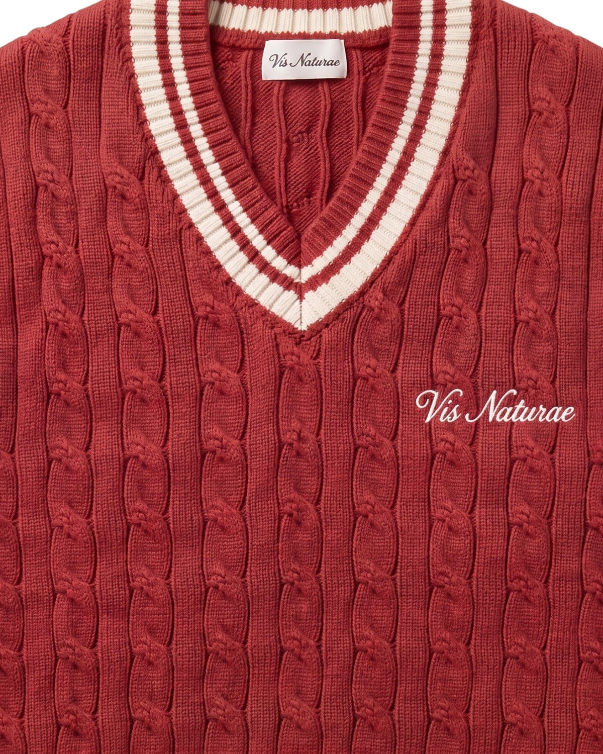 Pavilion Cable Vest, fabric detail