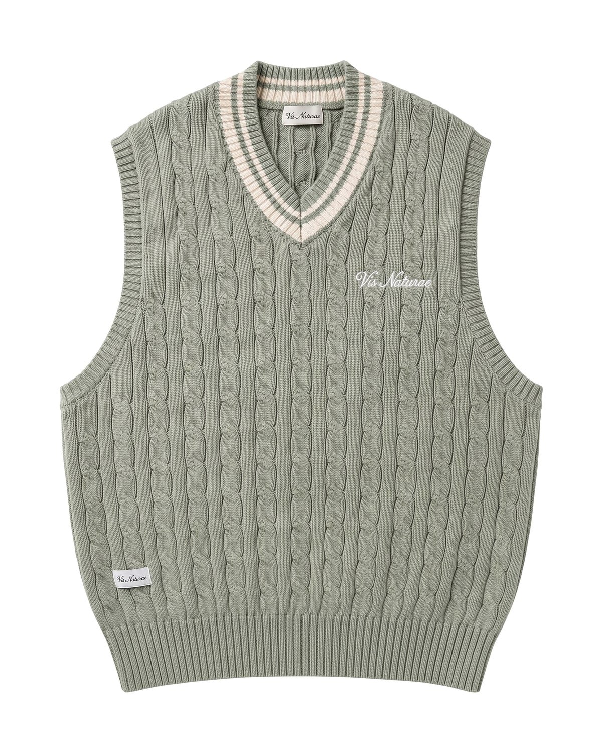 Pavilion Cable Vest in Sage