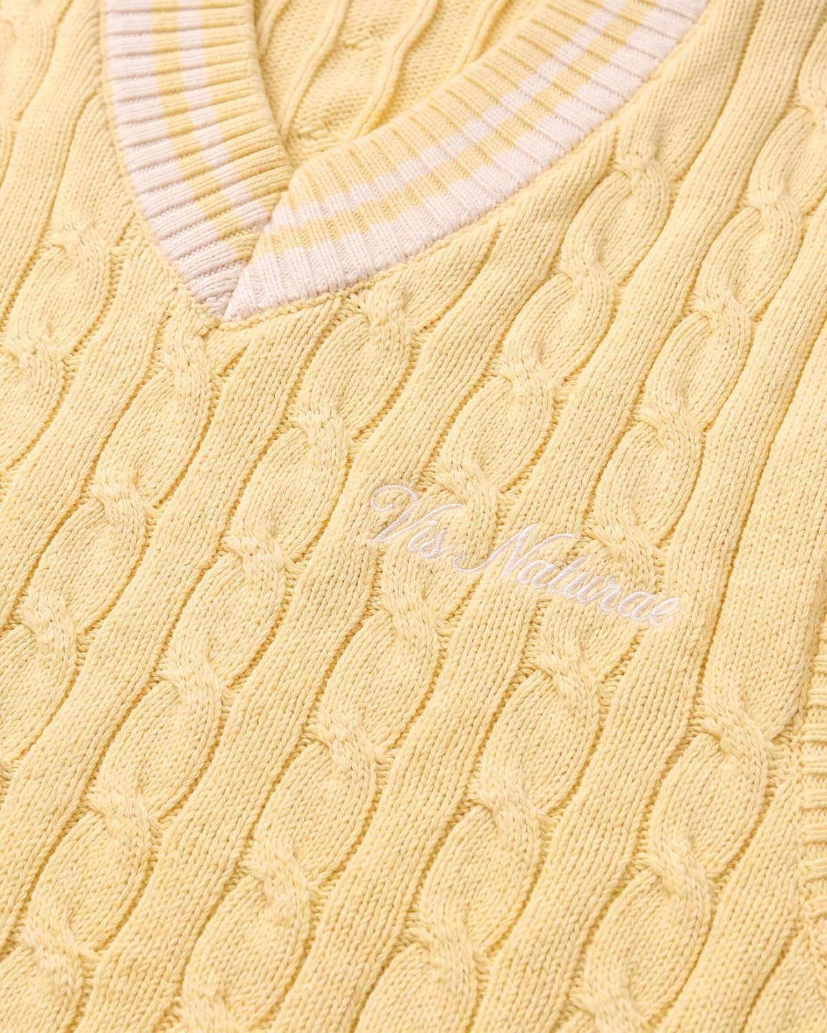 Pavilion Cable Vest, fabric detail
