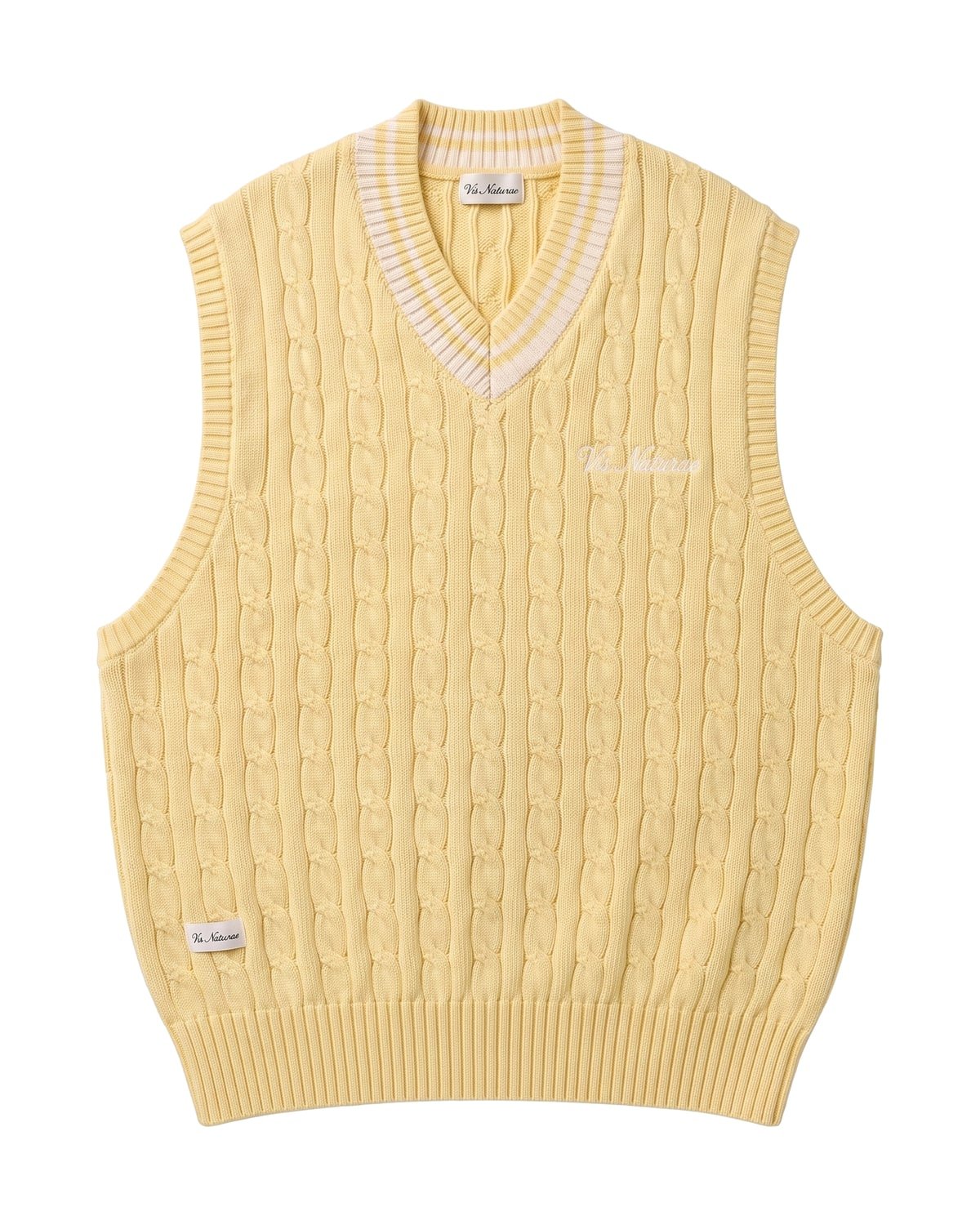 Pavilion Cable Vest in Lemon