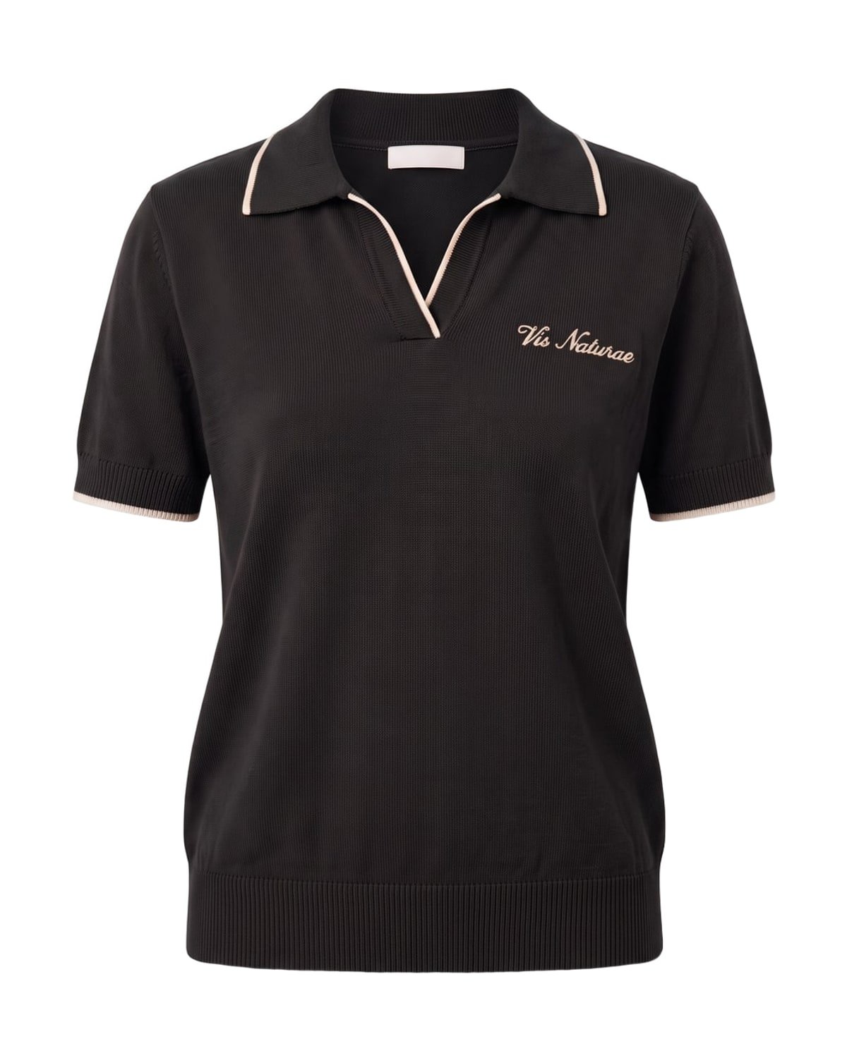 Promenade Knit Polo in Black