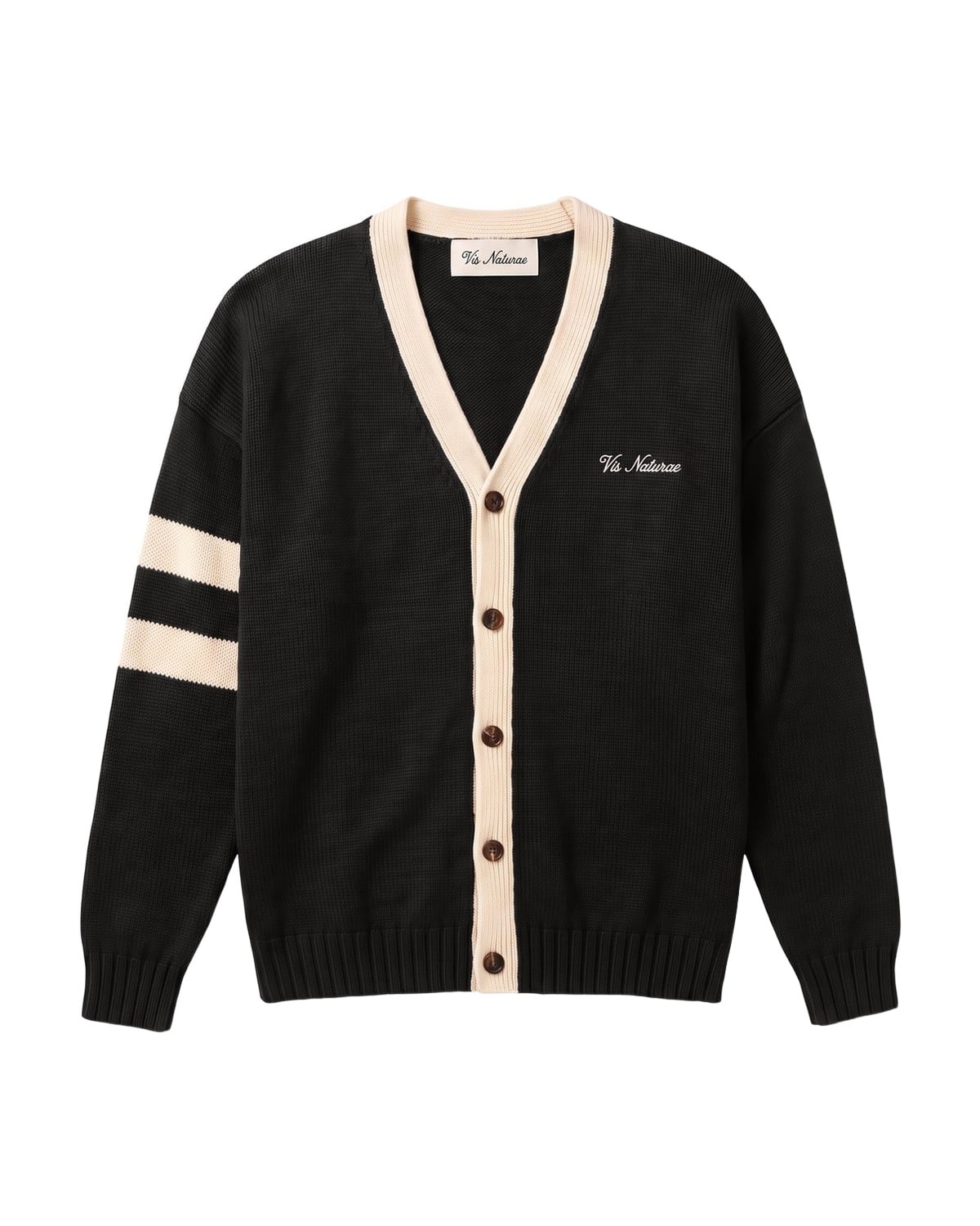 Regatta Cardigan in Black / Ecru