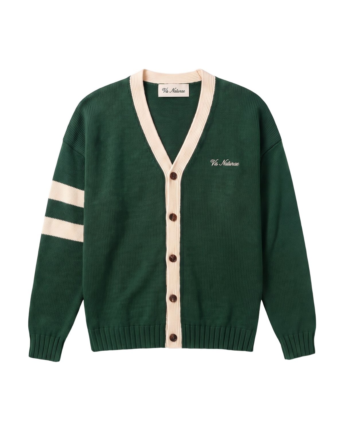 Regatta Cardigan in Forest / Ecru