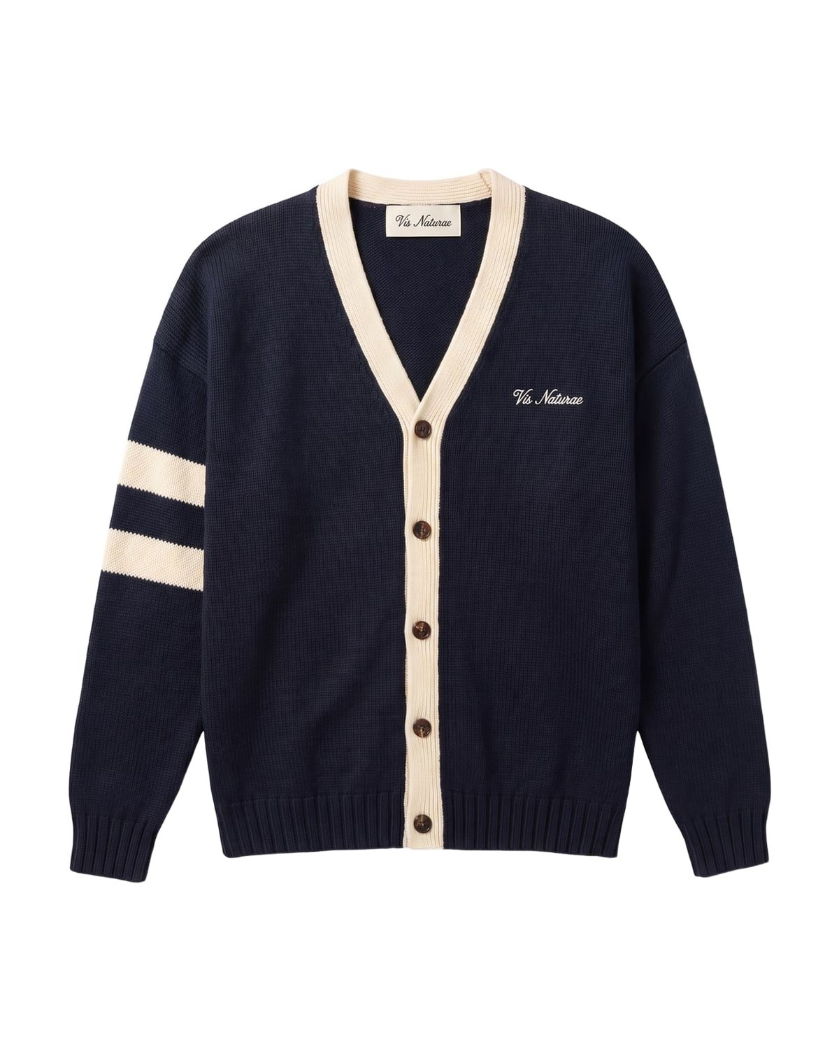 Regatta Cardigan in Navy / Ecru