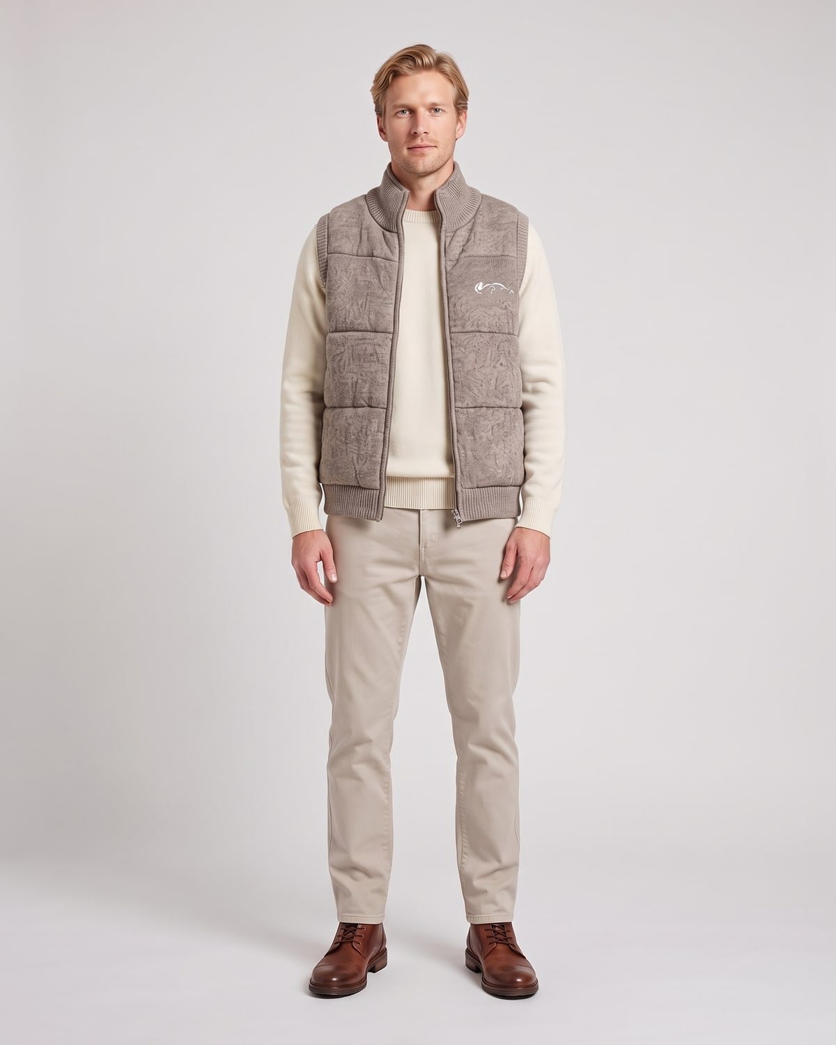 Ridge Knit Gilet, fabric detail