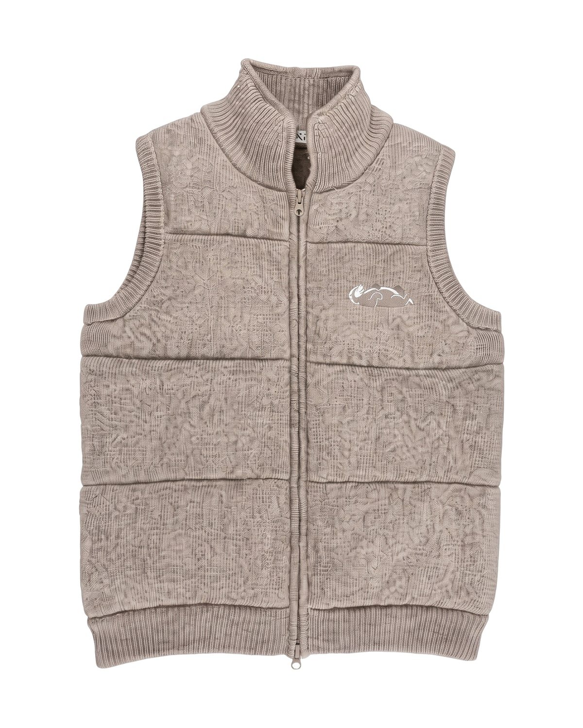Ridge Knit Gilet in Oat