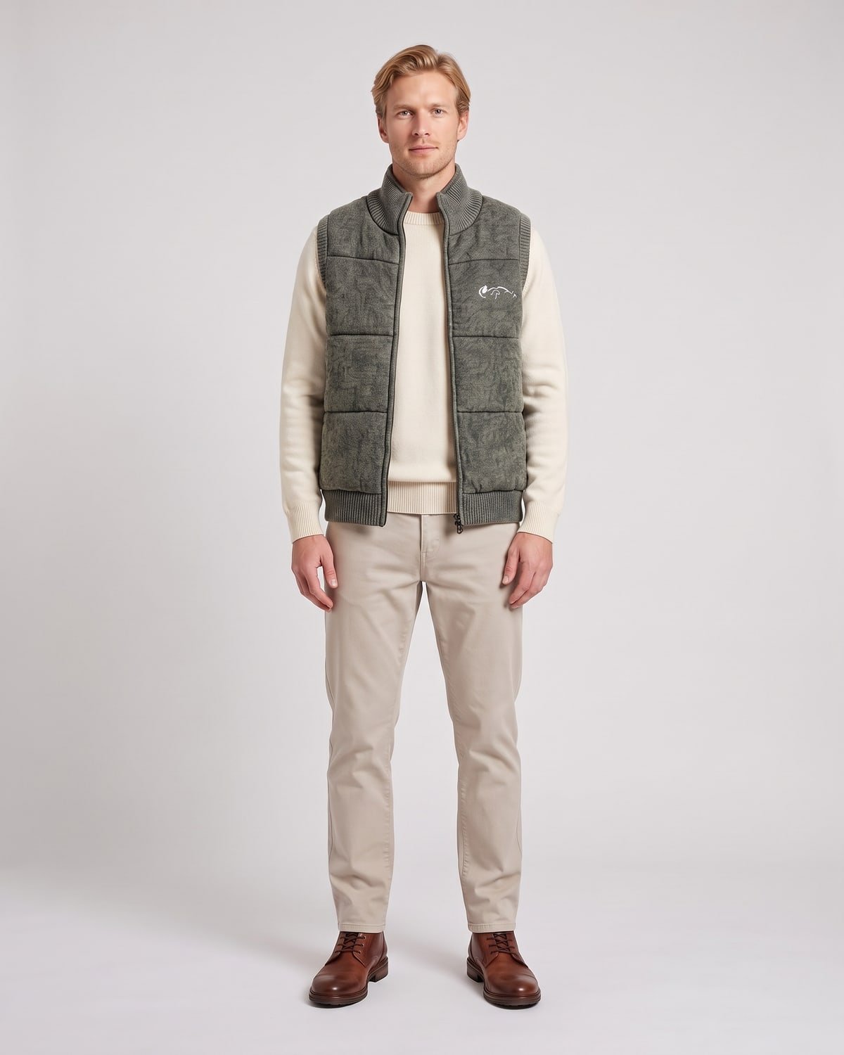 Ridge Knit Gilet, fabric detail