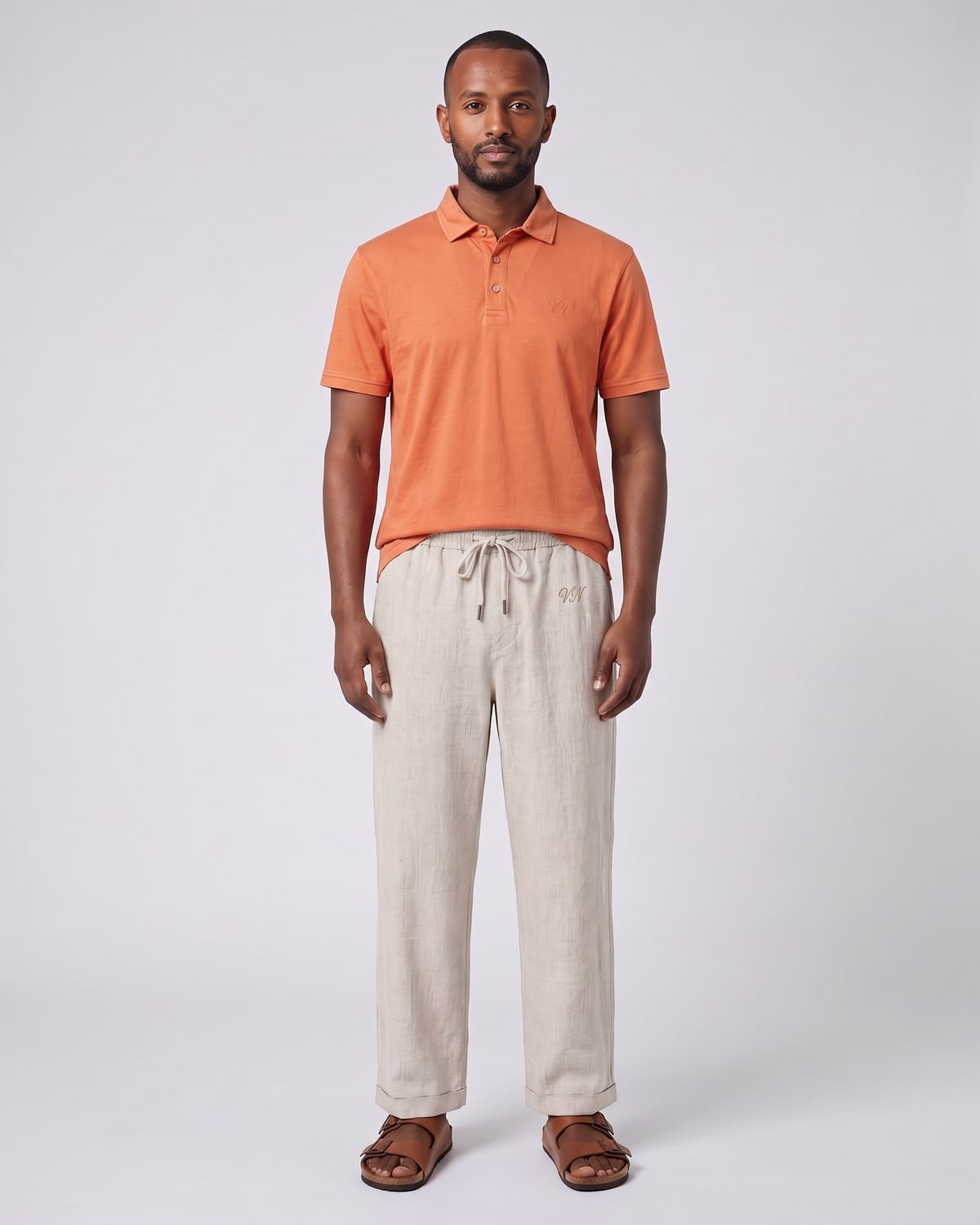 Riviera Linen Polo, fabric detail